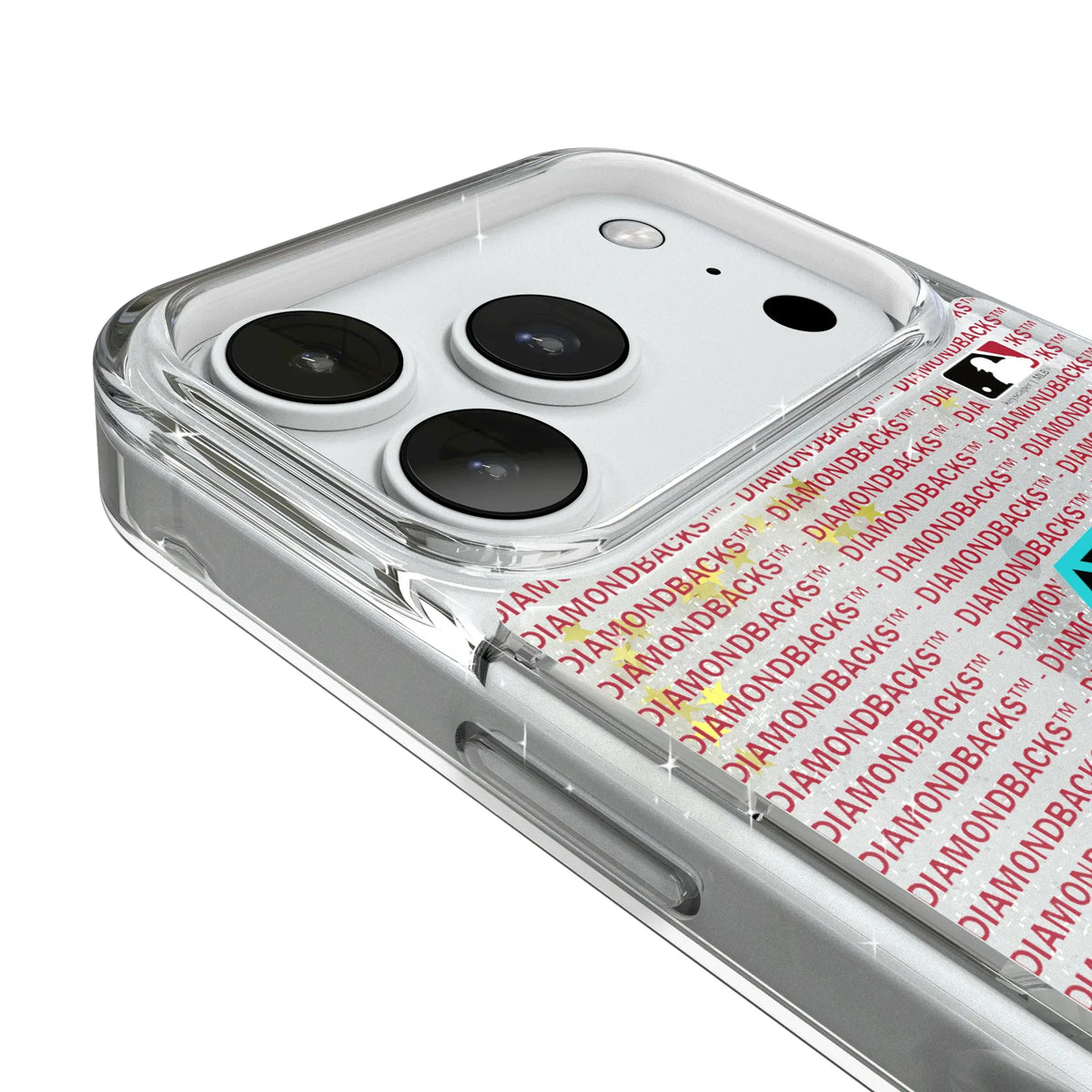 Arizona Diamondbacks Text Backdrop iPhone Glitter Phone Case for Apple iPhone - Detail#Device_iPhone 18 Pro
