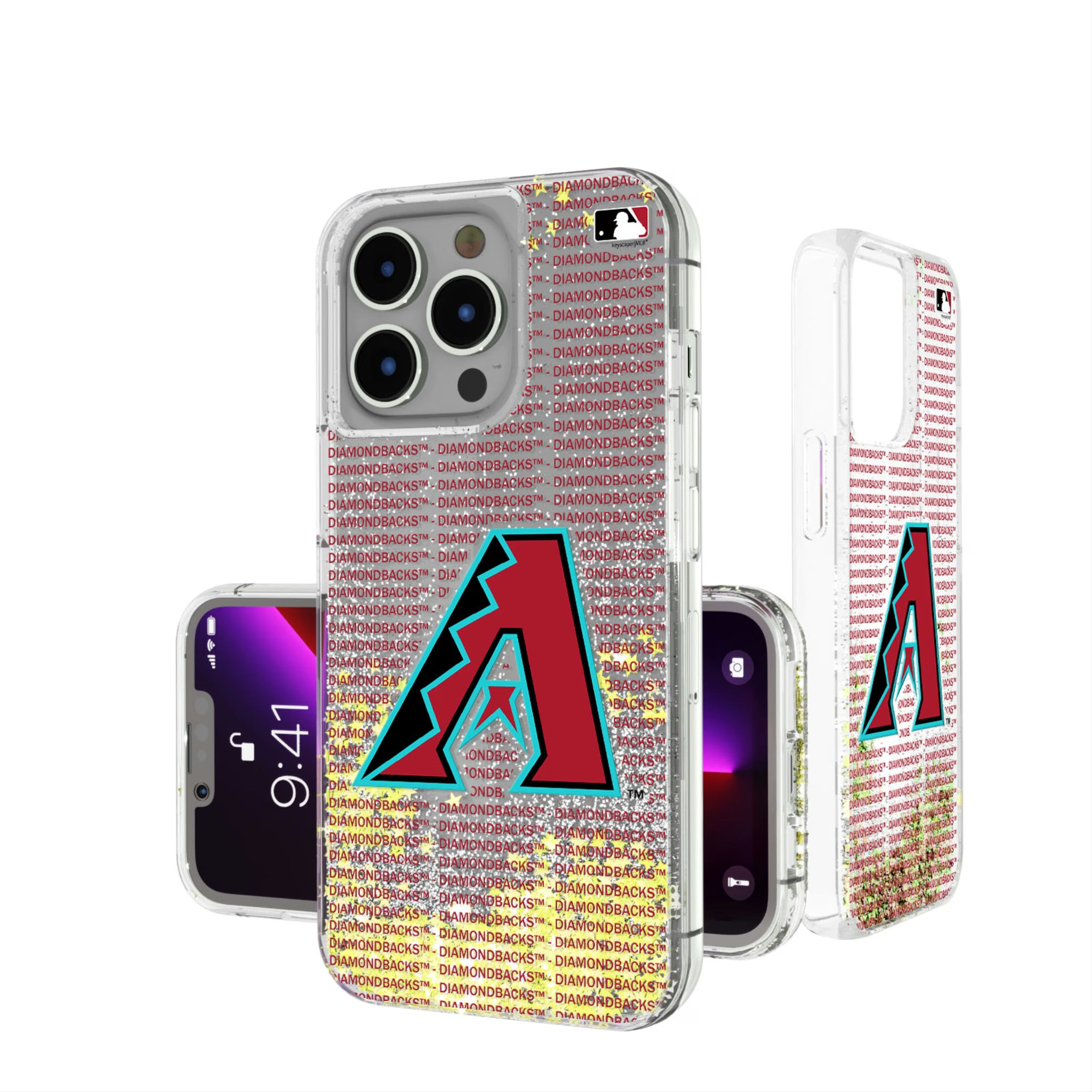 Arizona Diamondbacks Text Backdrop iPhone Glitter Phone Case for Apple iPhone