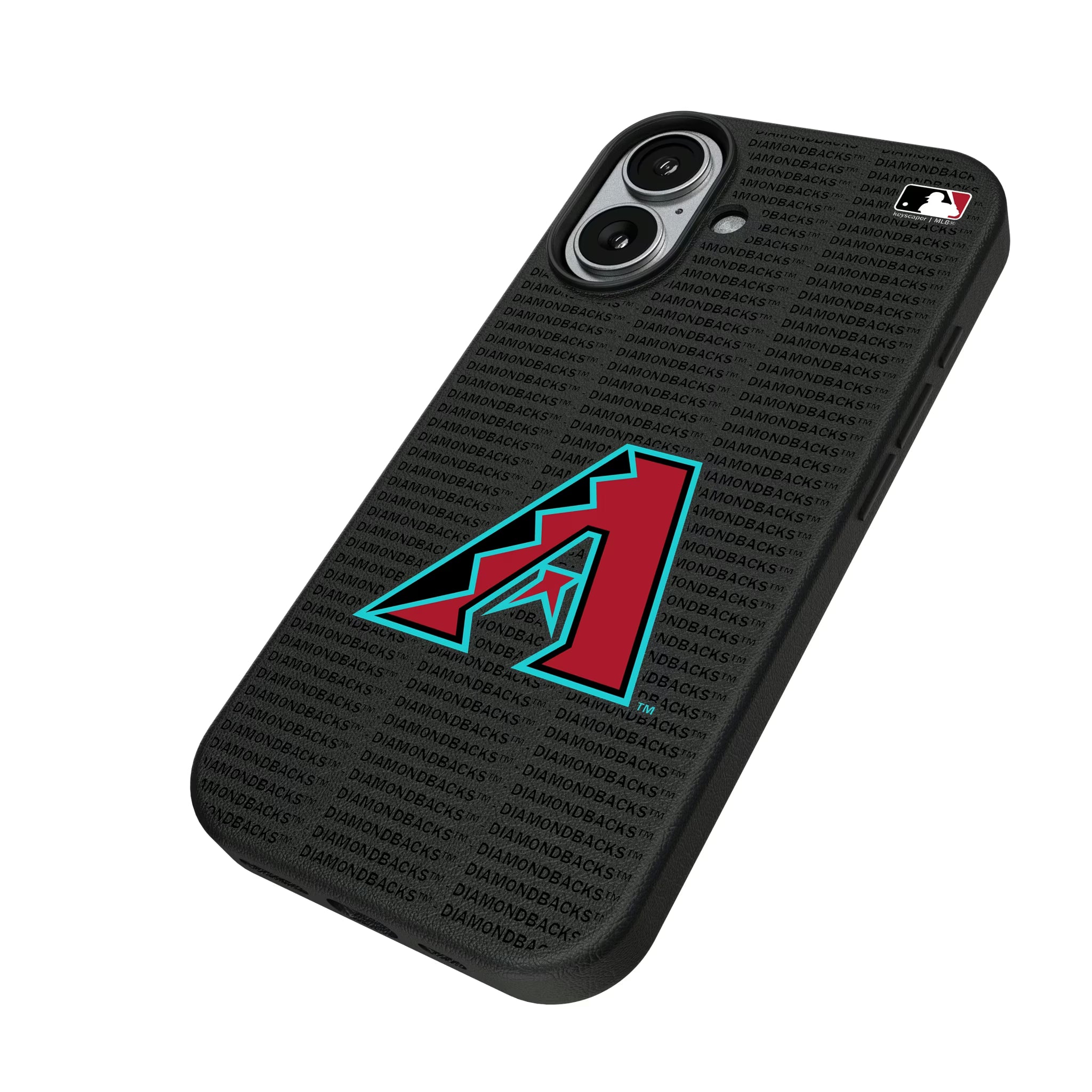Arizona Diamondbacks Text Backdrop iPhone MagSafe Compatible Phone Case for Apple iPhone - Isometric View#Device_iPhone 17
