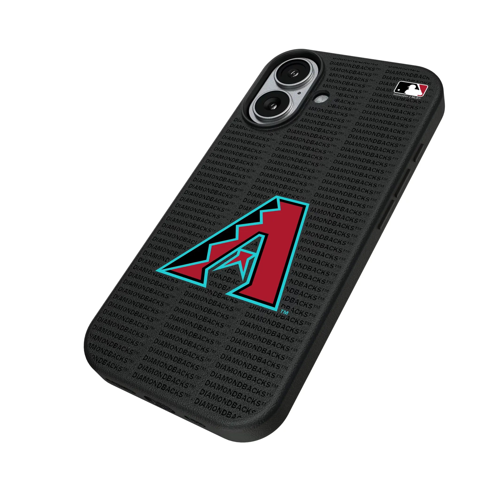 Arizona Diamondbacks Text Backdrop iPhone MagSafe Compatible Phone Case for Apple iPhone - Isometric View#Device_iPhone 17