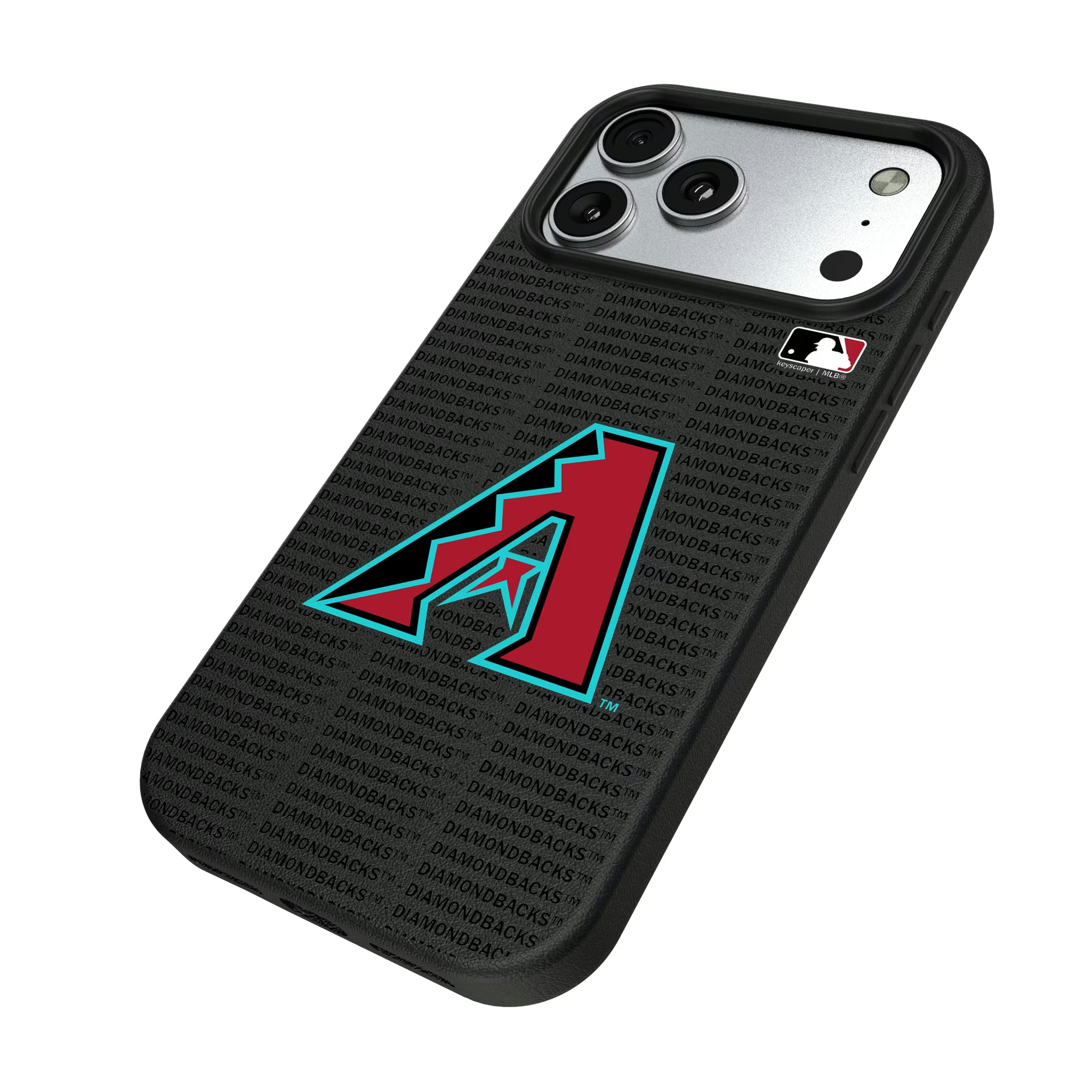 Arizona Diamondbacks Text Backdrop iPhone MagSafe Compatible Phone Case for Apple iPhone - Isometric View#Device_iPhone 17 Pro Max