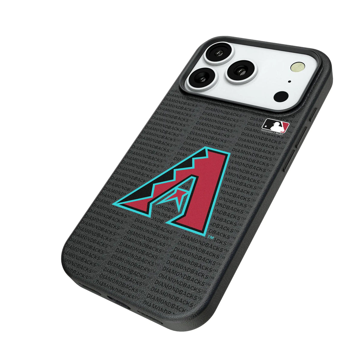 Arizona Diamondbacks Text Backdrop iPhone MagSafe Compatible Phone Case for Apple iPhone - Isometric View#Device_iPhone 18 Pro