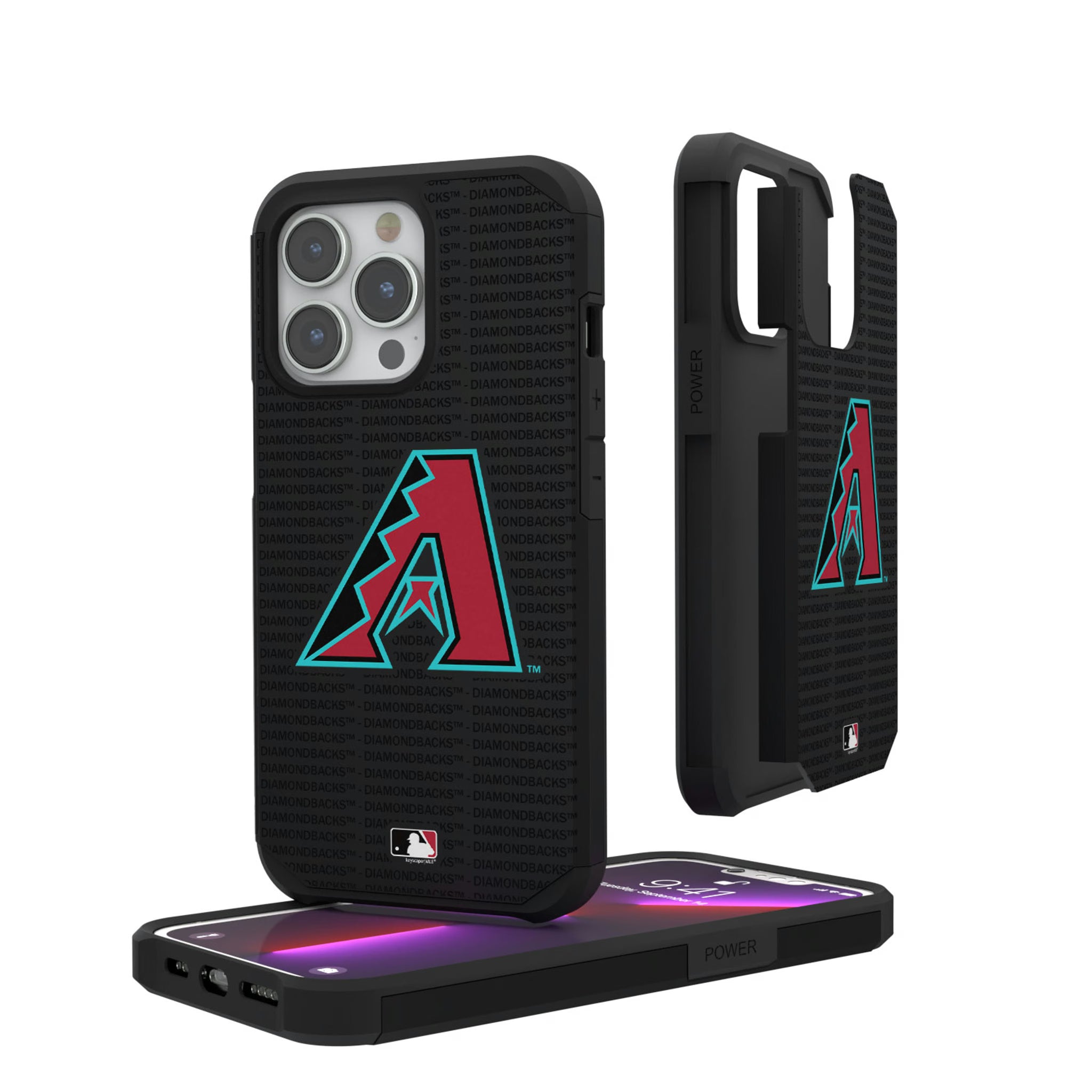 Arizona Diamondbacks Text Backdrop iPhone Rugged Phone Case for Apple iPhone