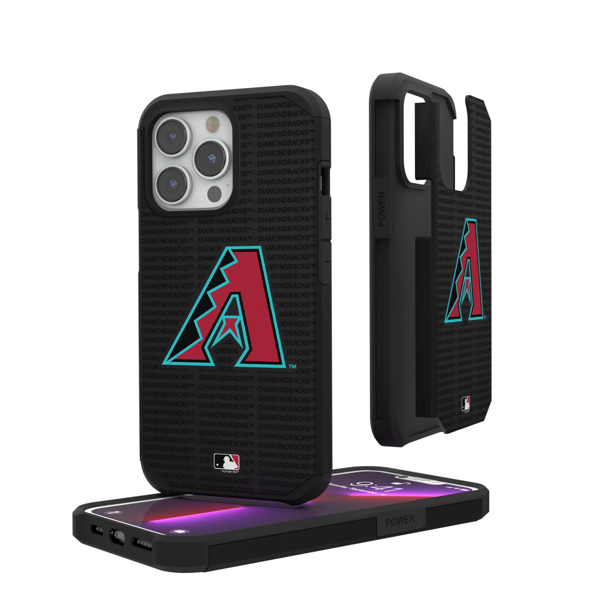 Arizona Diamondbacks Text Backdrop iPhone Rugged Phone Case for Apple iPhone