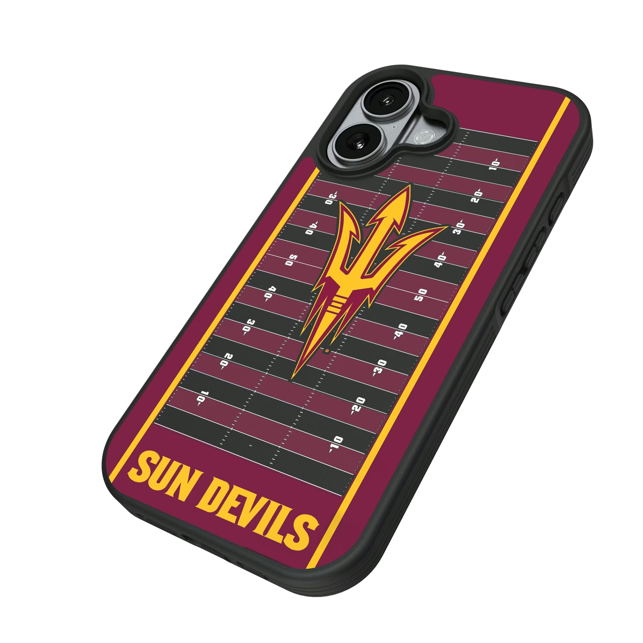 Arizona State University Sun Devils Field iPhone Bump Phone Case for Apple iPhone - Isometric View#Device_iPhone 17