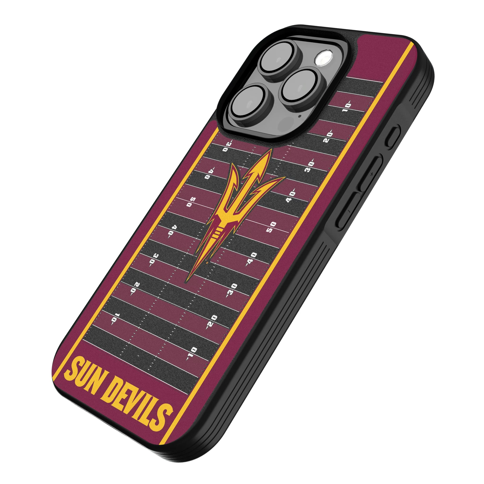 Arizona State University Sun Devils Field iPhone Bump Phone Case for Apple iPhone - Isometric View
