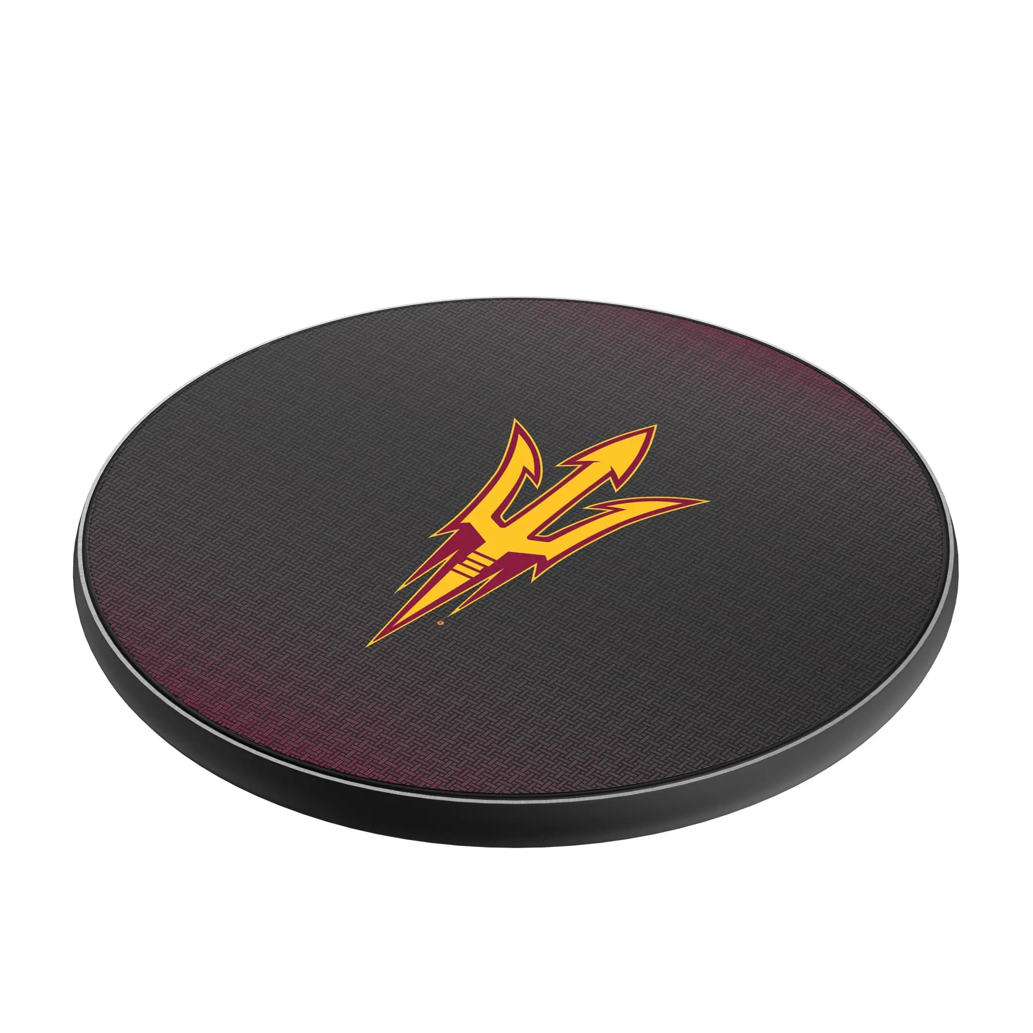 Arizona State University Sun Devils Linen 15-Watt Wireless Charger - Isometric View