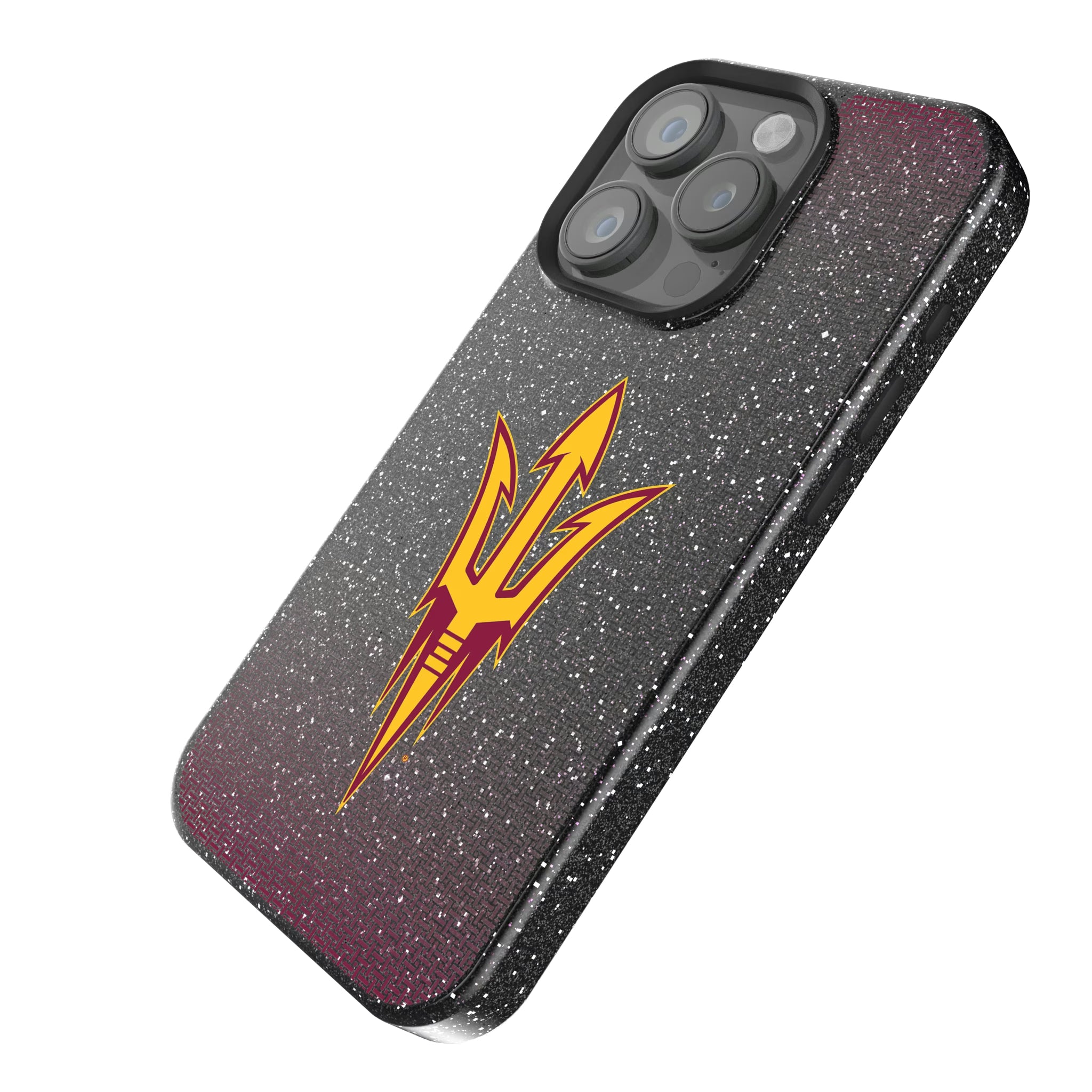 Arizona State University Sun Devils Linen iPhone Bling Phone Case for Apple iPhone - Isometric View