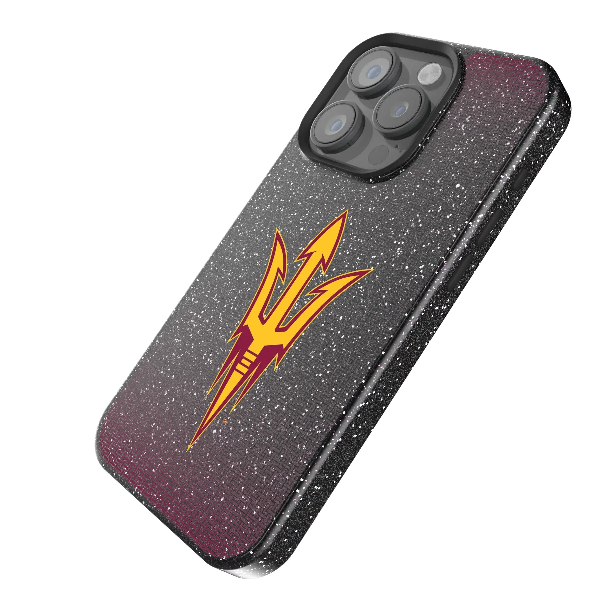 Arizona State University Sun Devils Linen iPhone Bling Phone Case for Apple iPhone - Isometric View