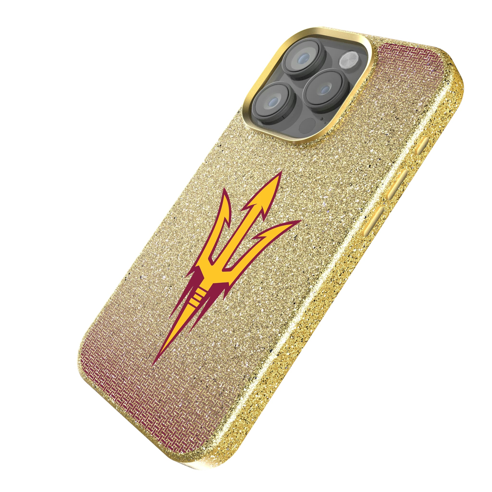 Arizona State University Sun Devils Linen iPhone Bling Phone Case for Apple iPhone - Isometric View