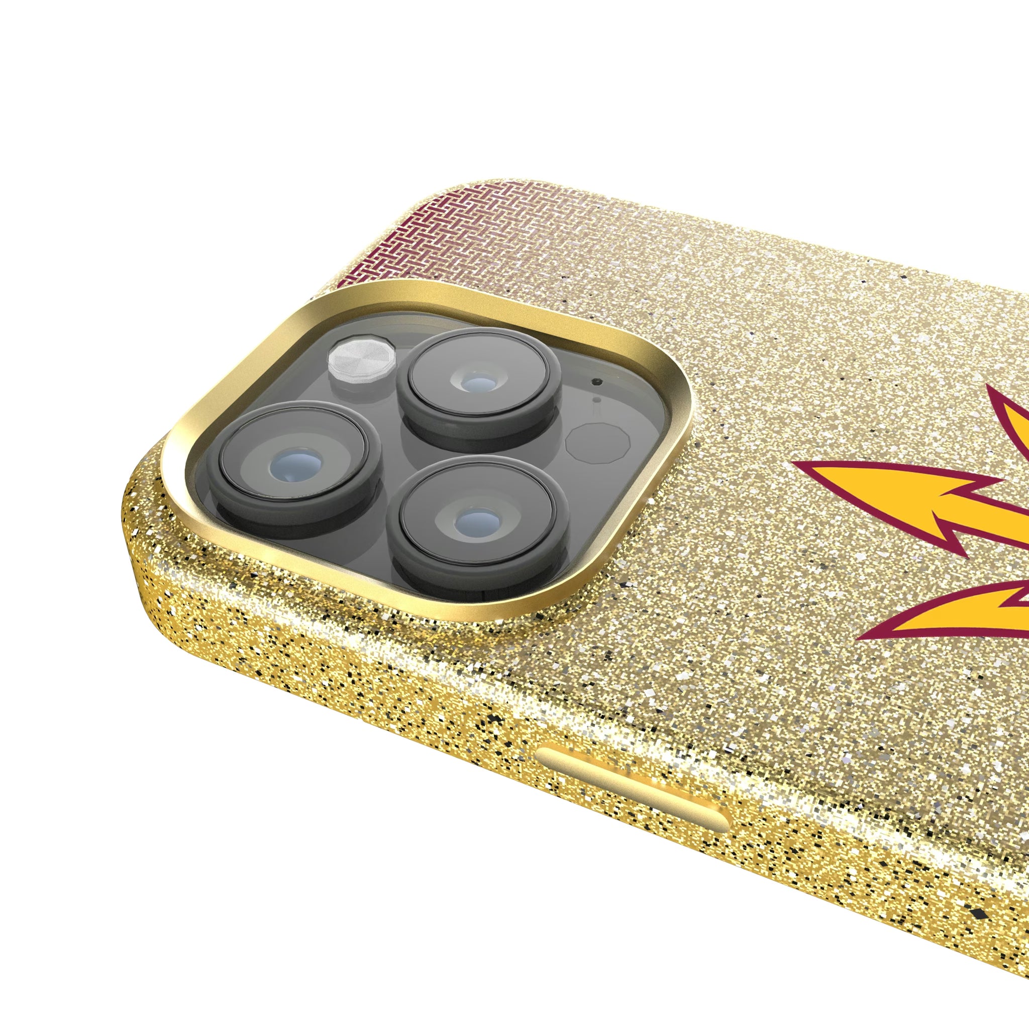 Arizona State University Sun Devils Linen iPhone Bling Phone Case for Apple iPhone - Detail