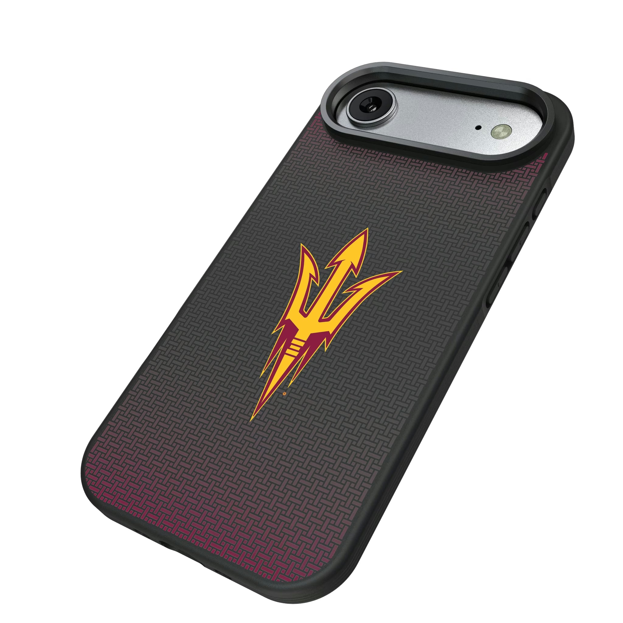 Arizona State University Sun Devils Linen iPhone Bump Phone Case for Apple iPhone - Isometric View#Device_iPhone Air