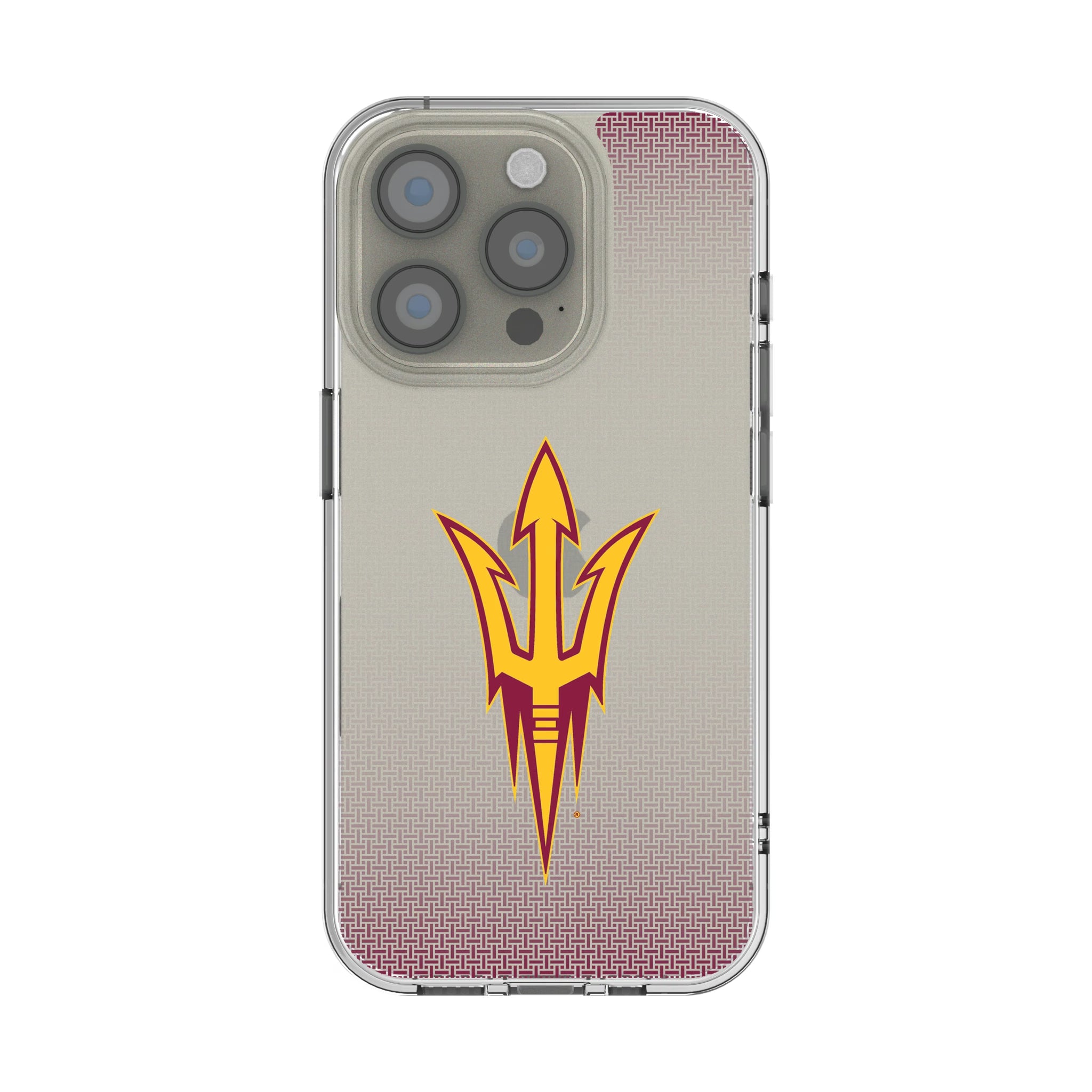 Arizona State University Sun Devils Linen iPhone Clear Phone Case for Apple iPhone