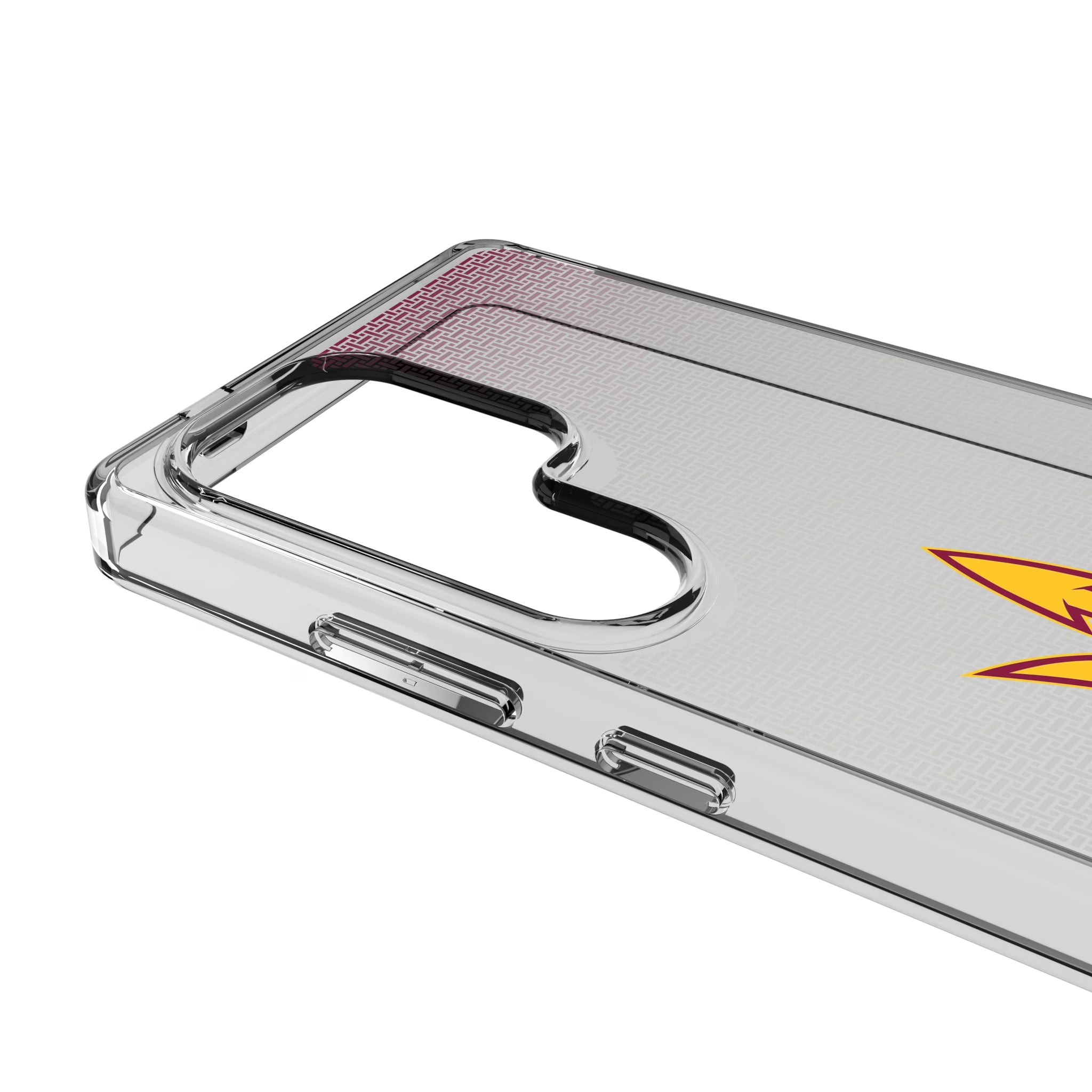Arizona State University Sun Devils Linen Galaxy Clear Phone Case for Samsung Galaxy - Detail