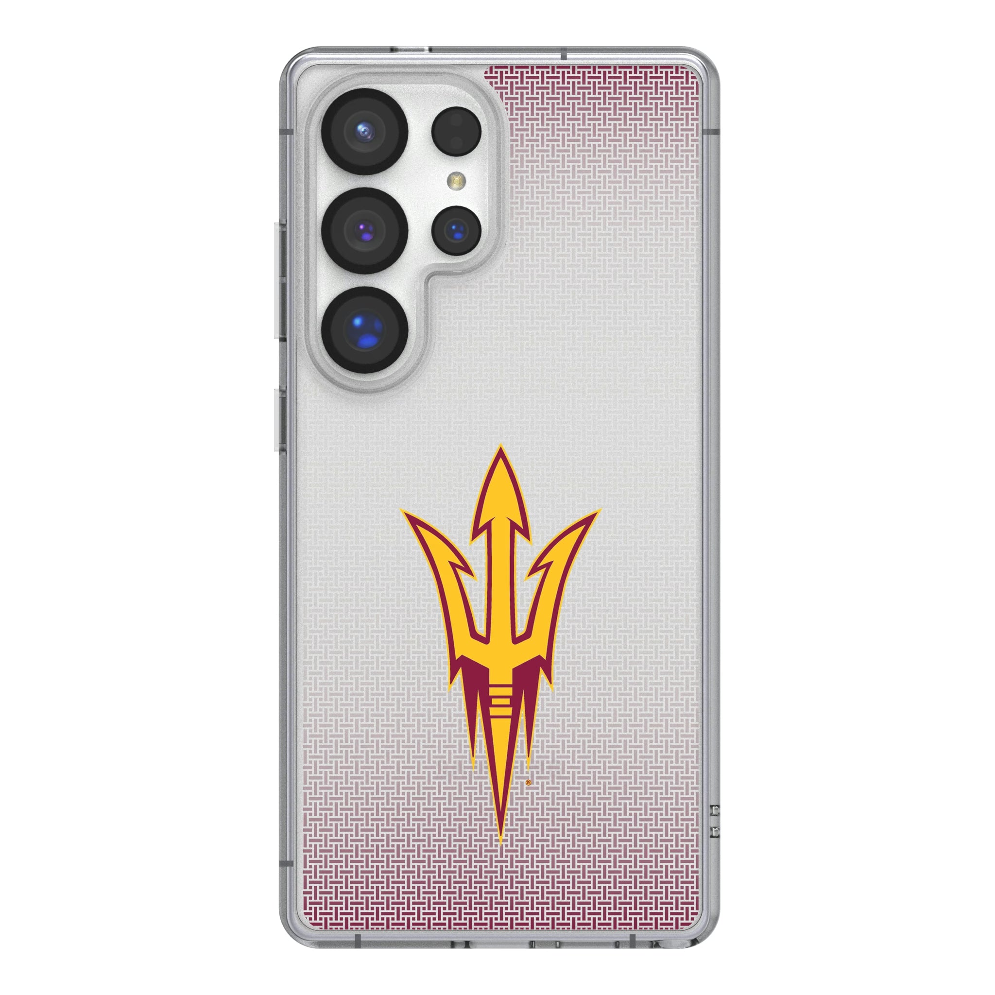 Arizona State University Sun Devils Linen Galaxy Clear Phone Case for Samsung Galaxy