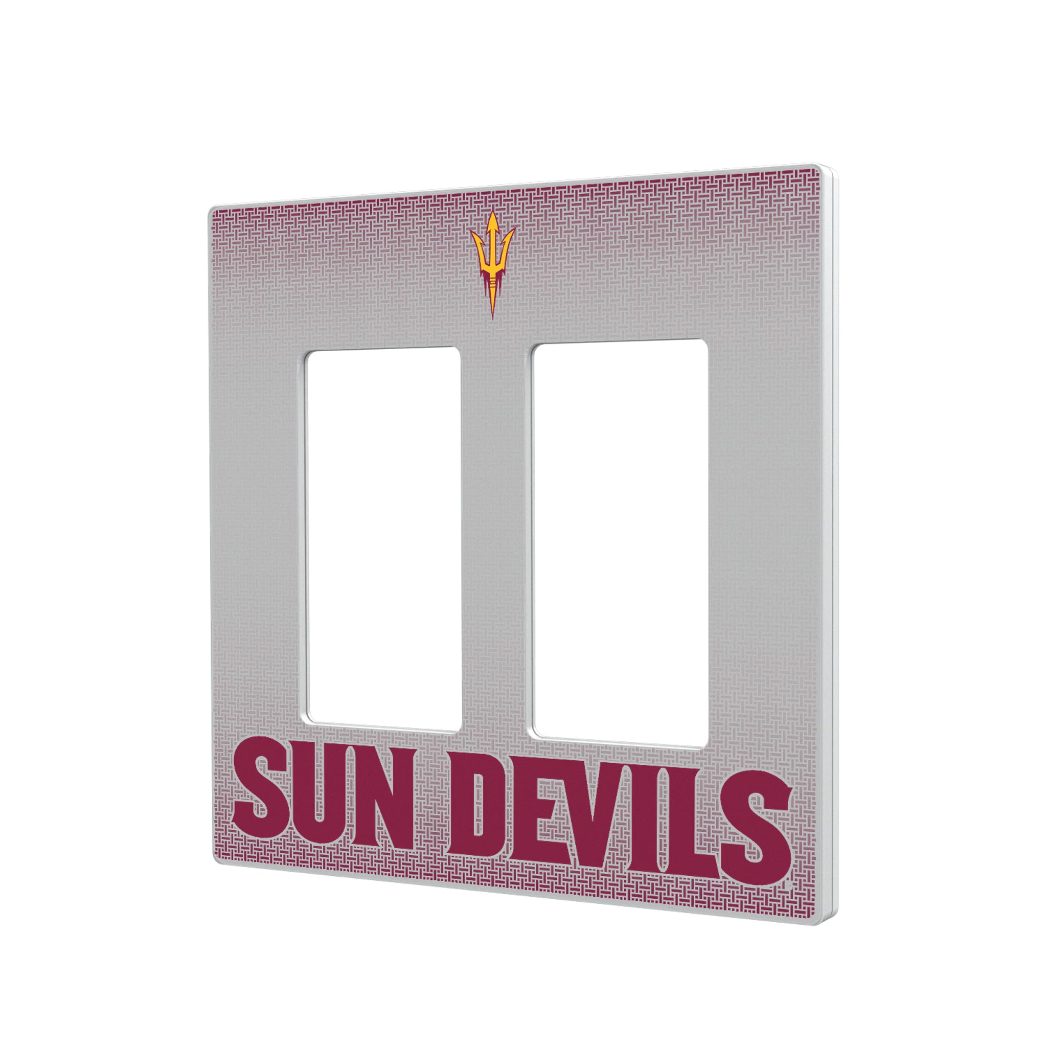 Arizona State University Sun Devils Linen Hidden-Screw Light Switch Plate#Style_Double Rocker