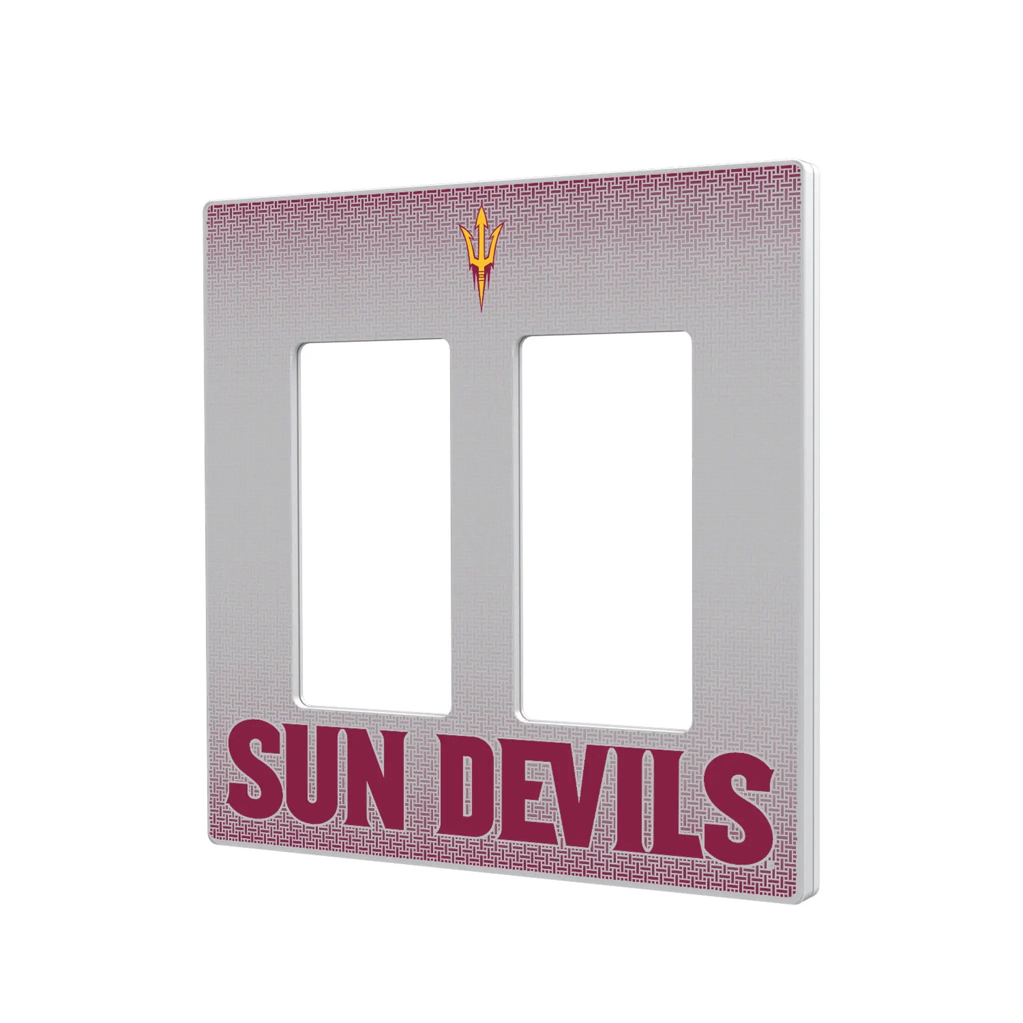 Arizona State University Sun Devils Linen Hidden-Screw Light Switch Plate#Style_Double Rocker