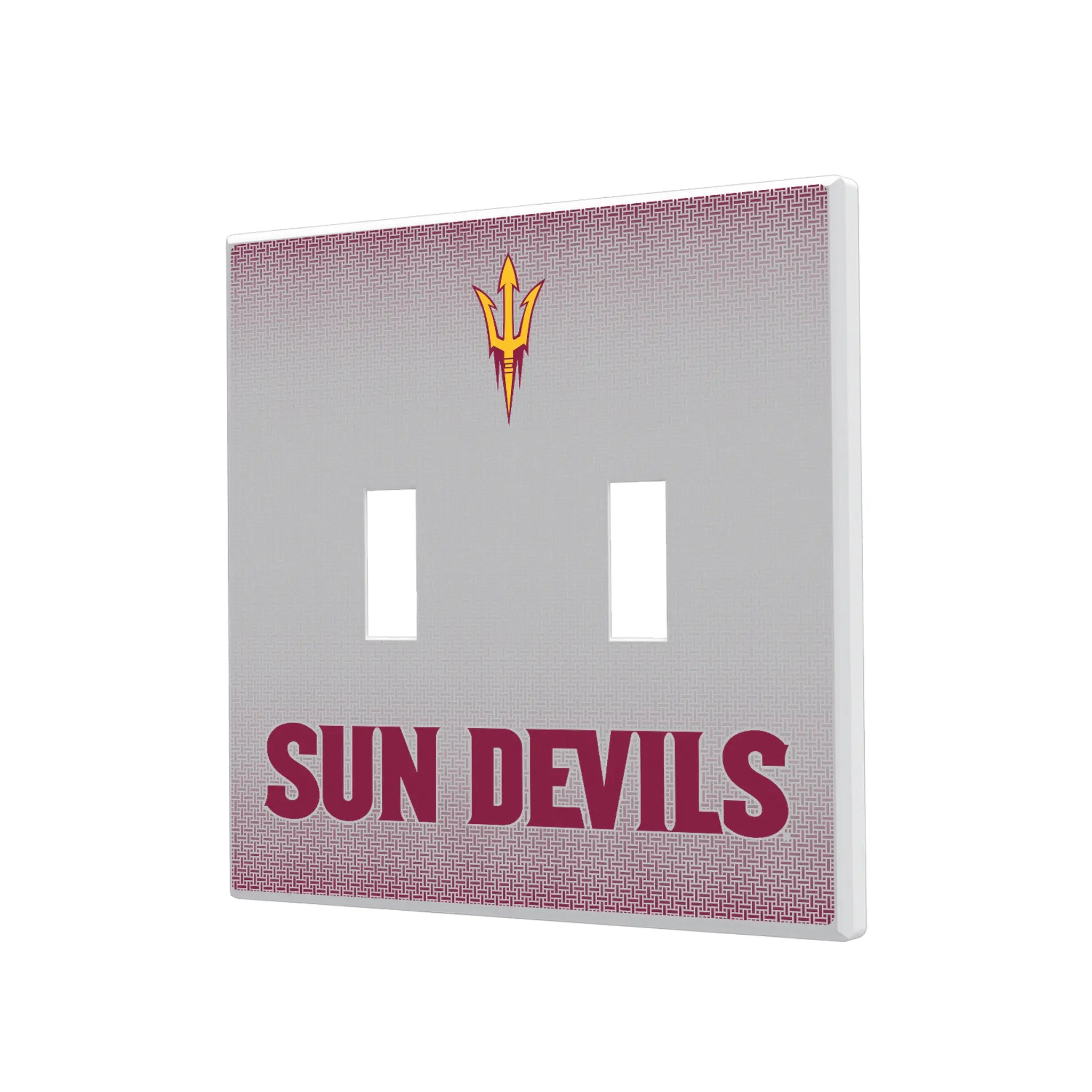 Arizona State University Sun Devils Linen Hidden-Screw Light Switch Plate#Style_Double Toggle