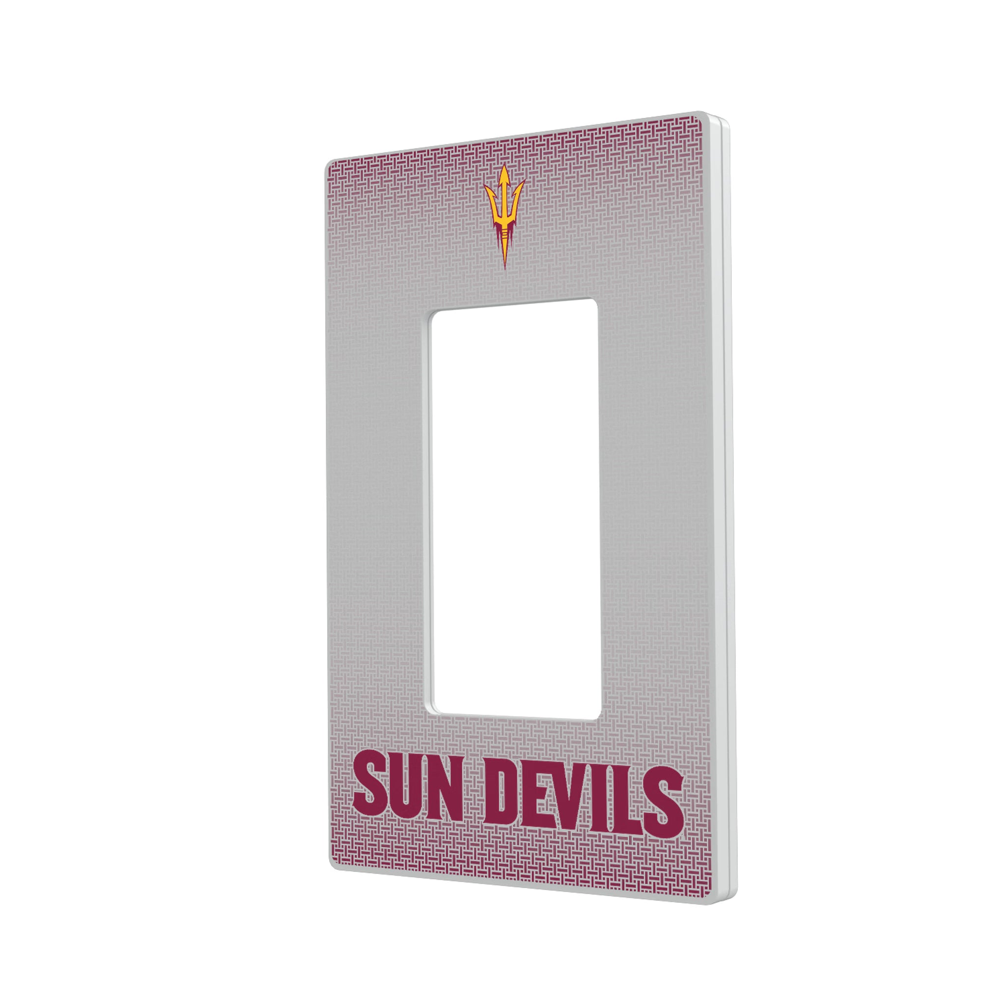 Arizona State University Sun Devils Linen Hidden-Screw Light Switch Plate#Style_Single Rocker