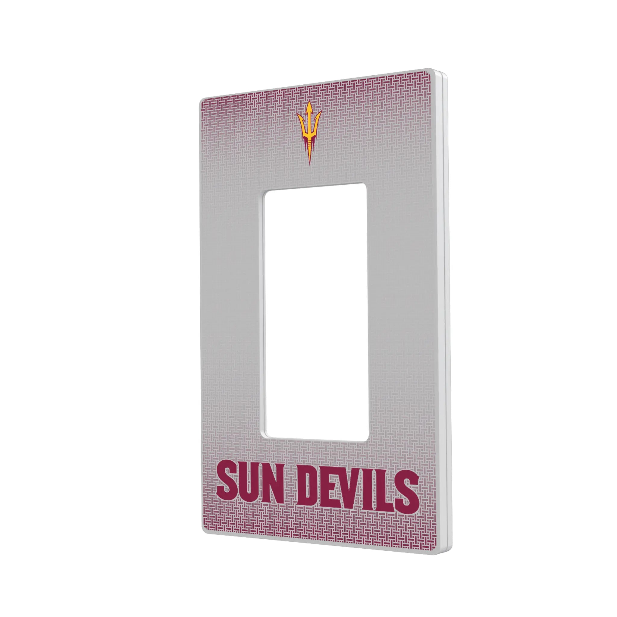 Arizona State University Sun Devils Linen Hidden-Screw Light Switch Plate#Style_Single Rocker