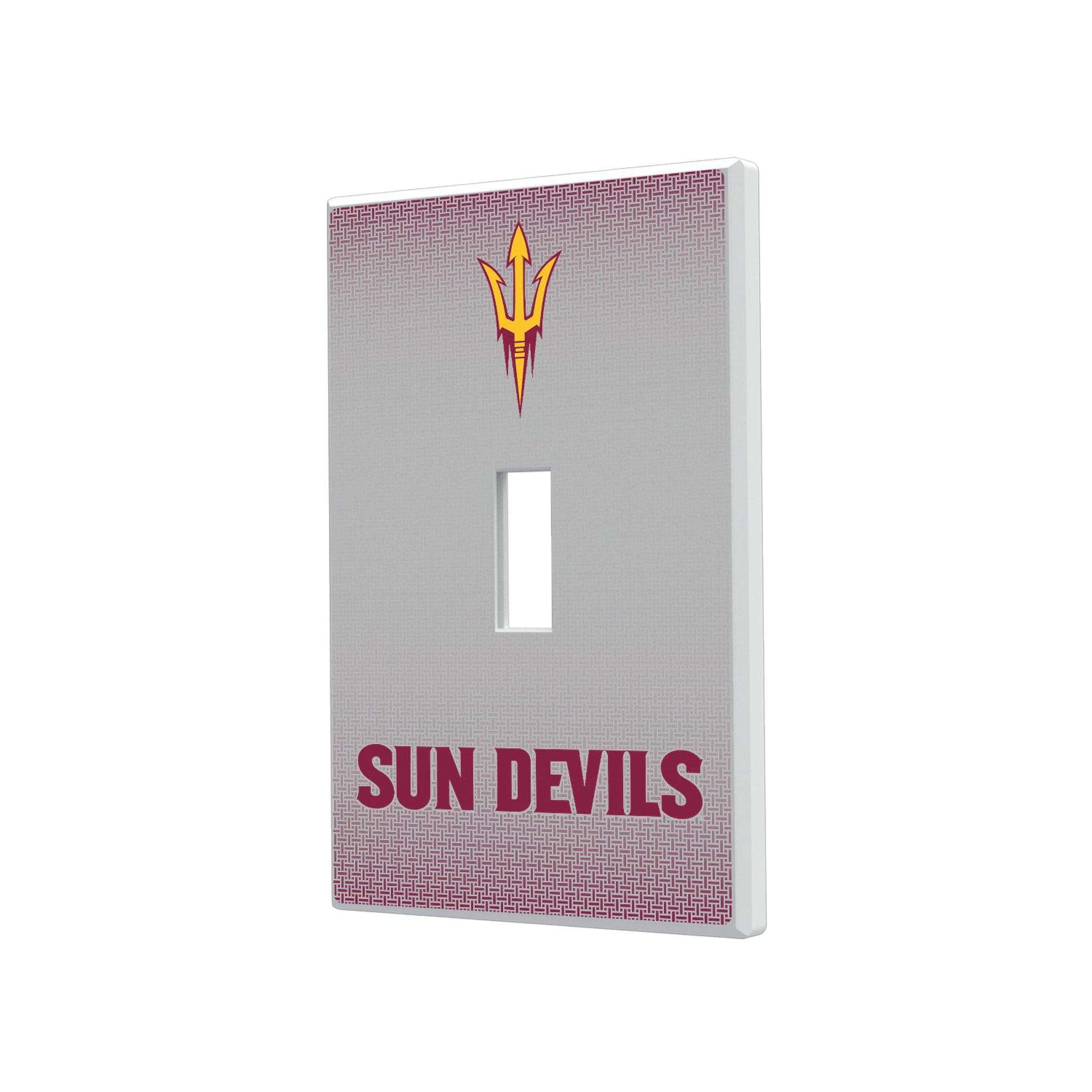 Arizona State University Sun Devils Linen Hidden-Screw Light Switch Plate#Style_Single Toggle