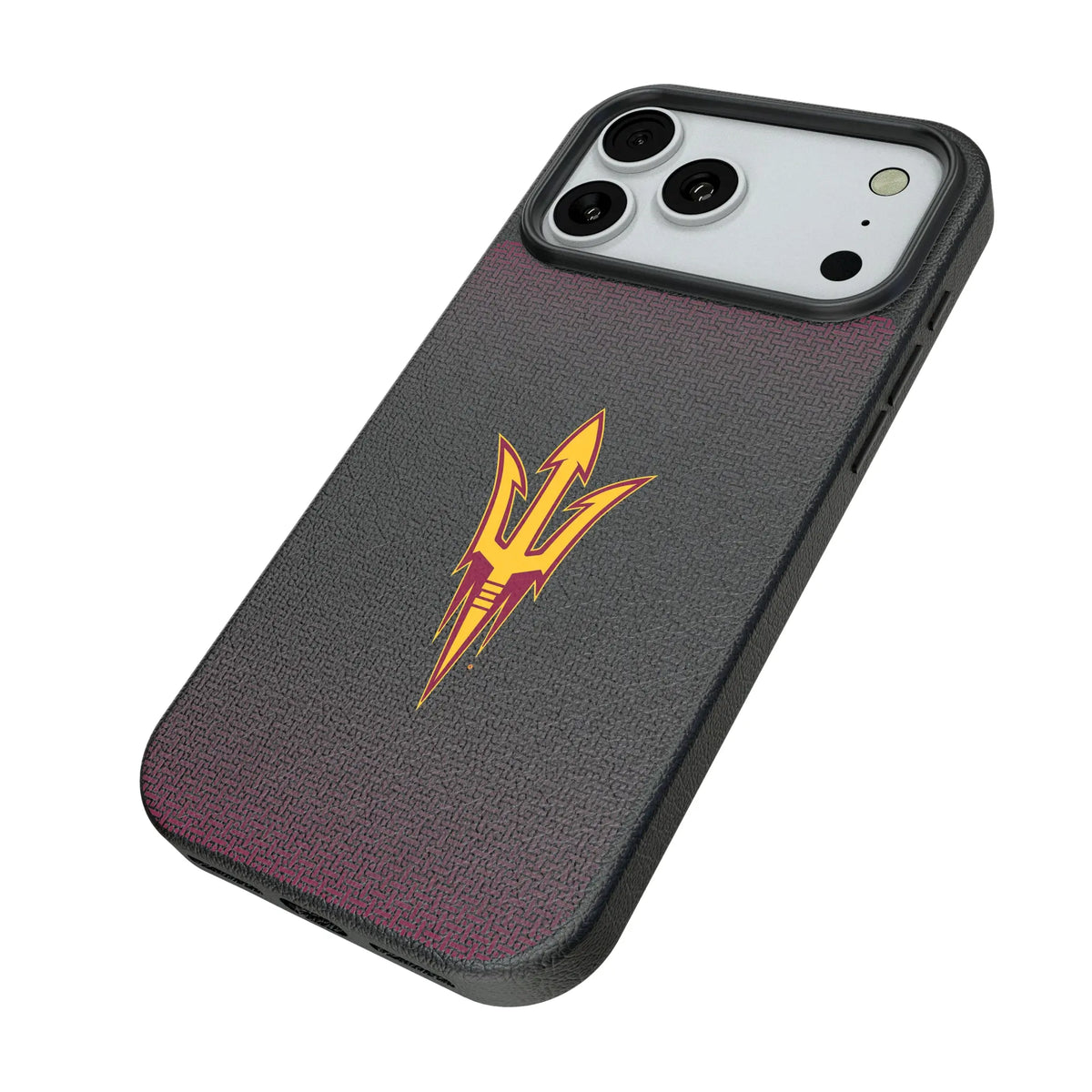 Arizona State University Sun Devils Linen iPhone MagSafe Compatible Phone Case for Apple iPhone - Isometric View#Device_iPhone 18 Pro Max