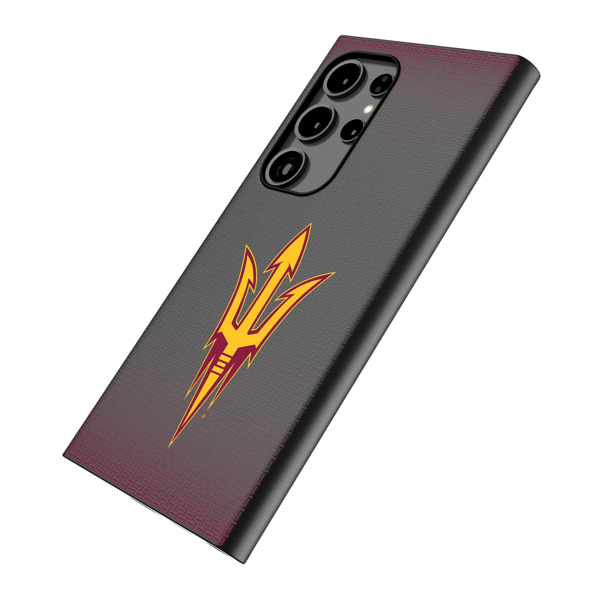 Arizona State University Sun Devils Linen Galaxy MagSafe Compatible Phone Case for Samsung Galaxy - Isometric View