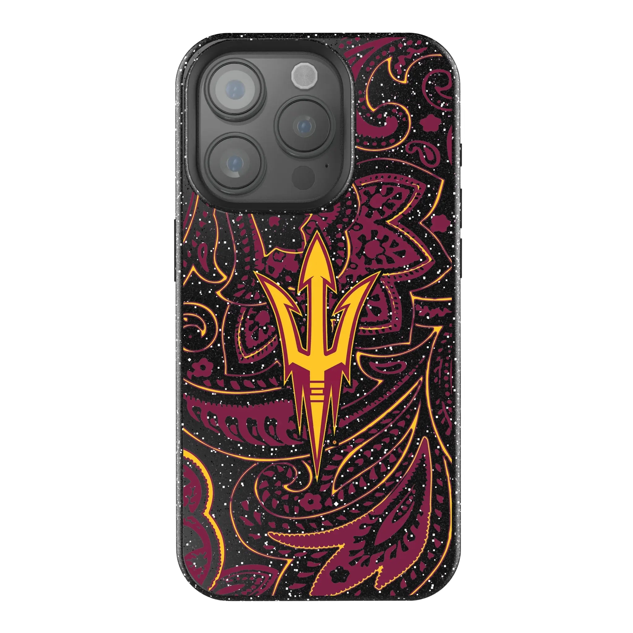 Arizona State University Sun Devils Paisley iPhone Bling Phone Case for Apple iPhone