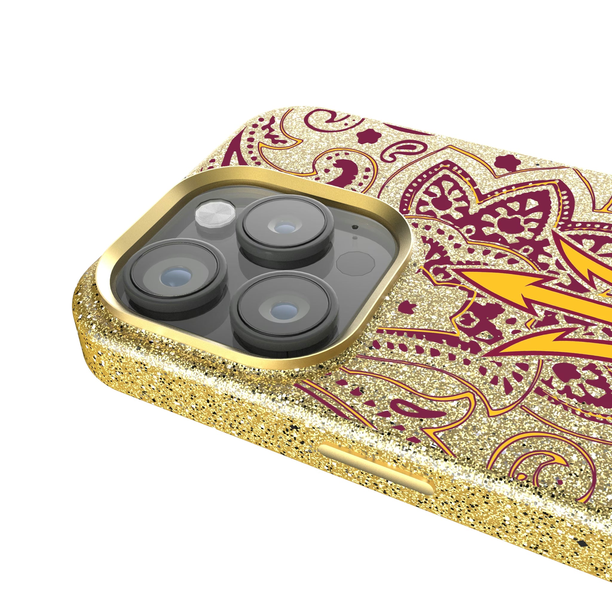 Arizona State University Sun Devils Paisley iPhone Bling Phone Case for Apple iPhone - Detail