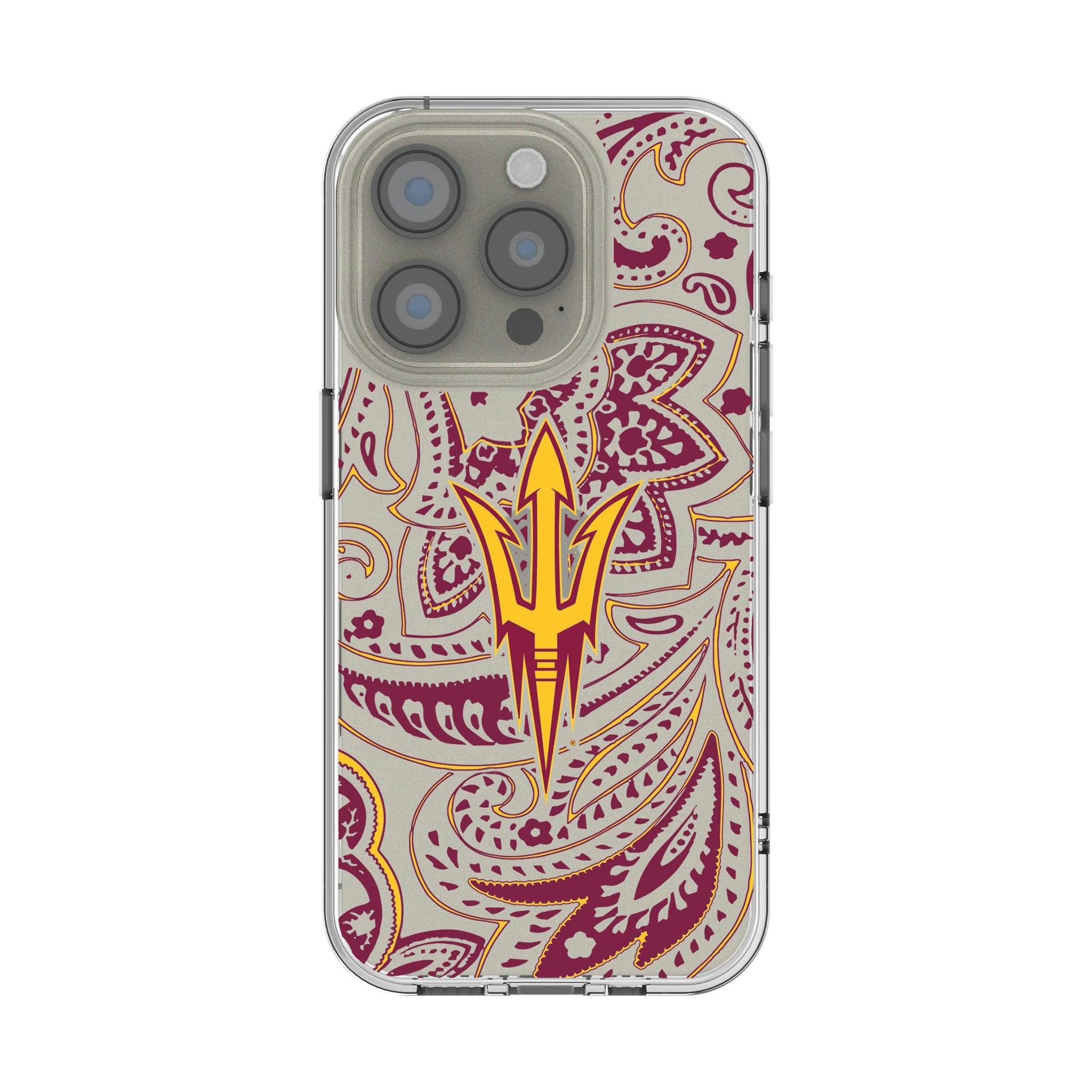 Arizona State University Sun Devils Paisley iPhone Clear Phone Case for Apple iPhone