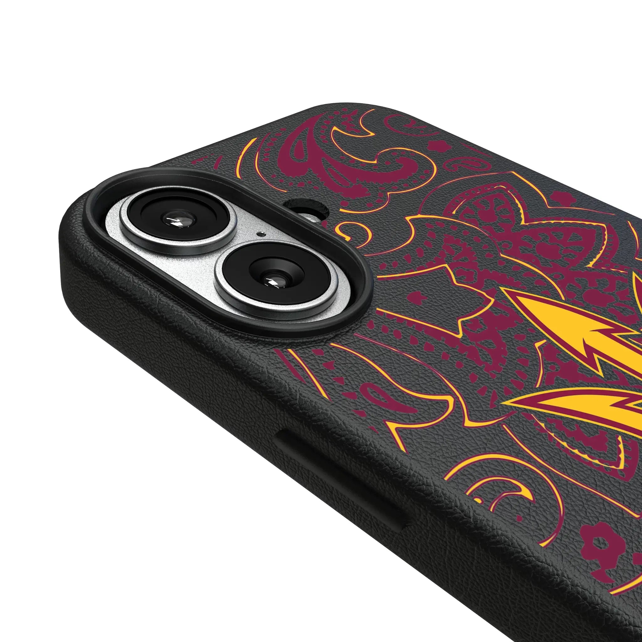 Arizona State University Sun Devils Paisley iPhone MagSafe Compatible Phone Case for Apple iPhone - Detail#Device_iPhone 17