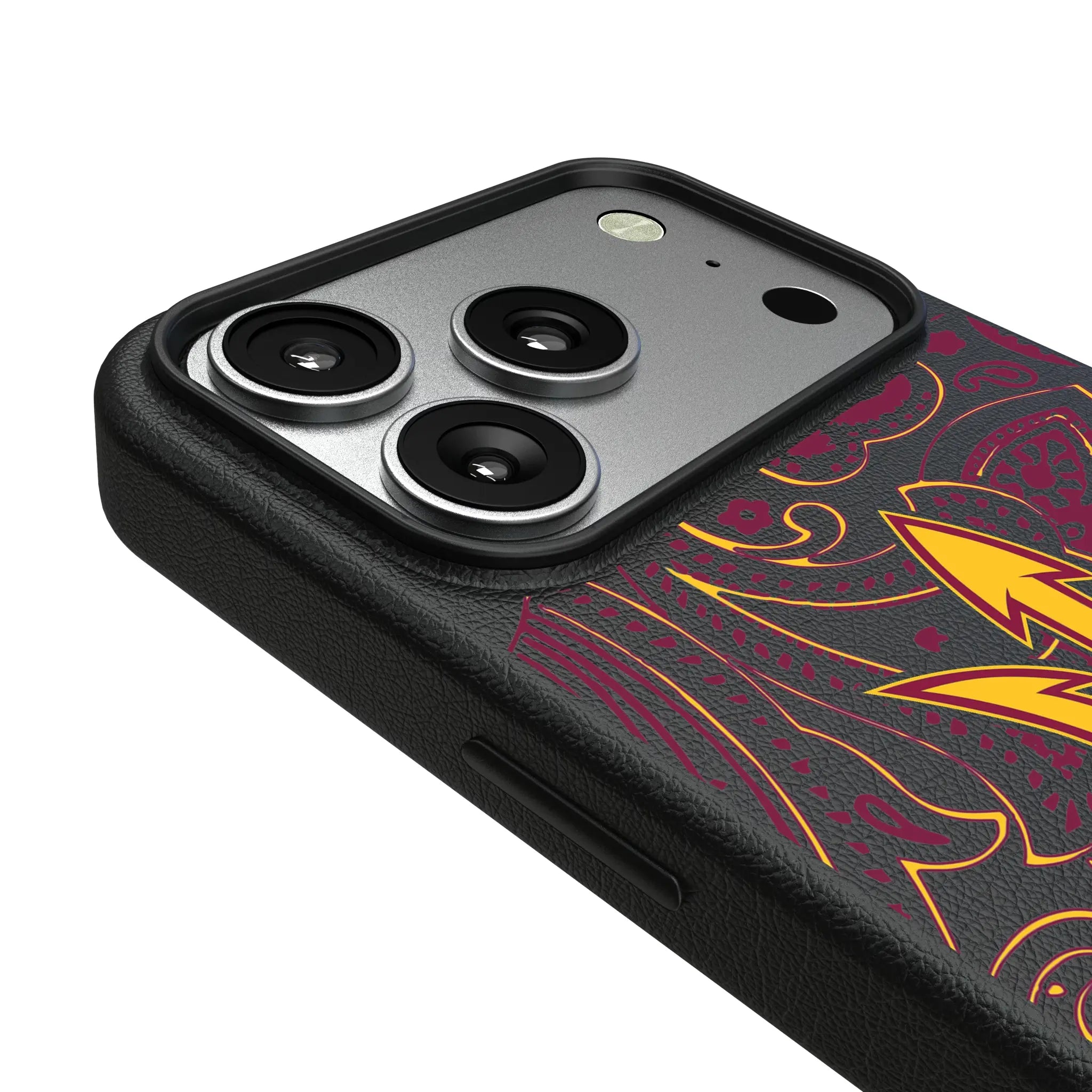 Arizona State University Sun Devils Paisley iPhone MagSafe Compatible Phone Case for Apple iPhone - Detail#Device_iPhone 17 Pro