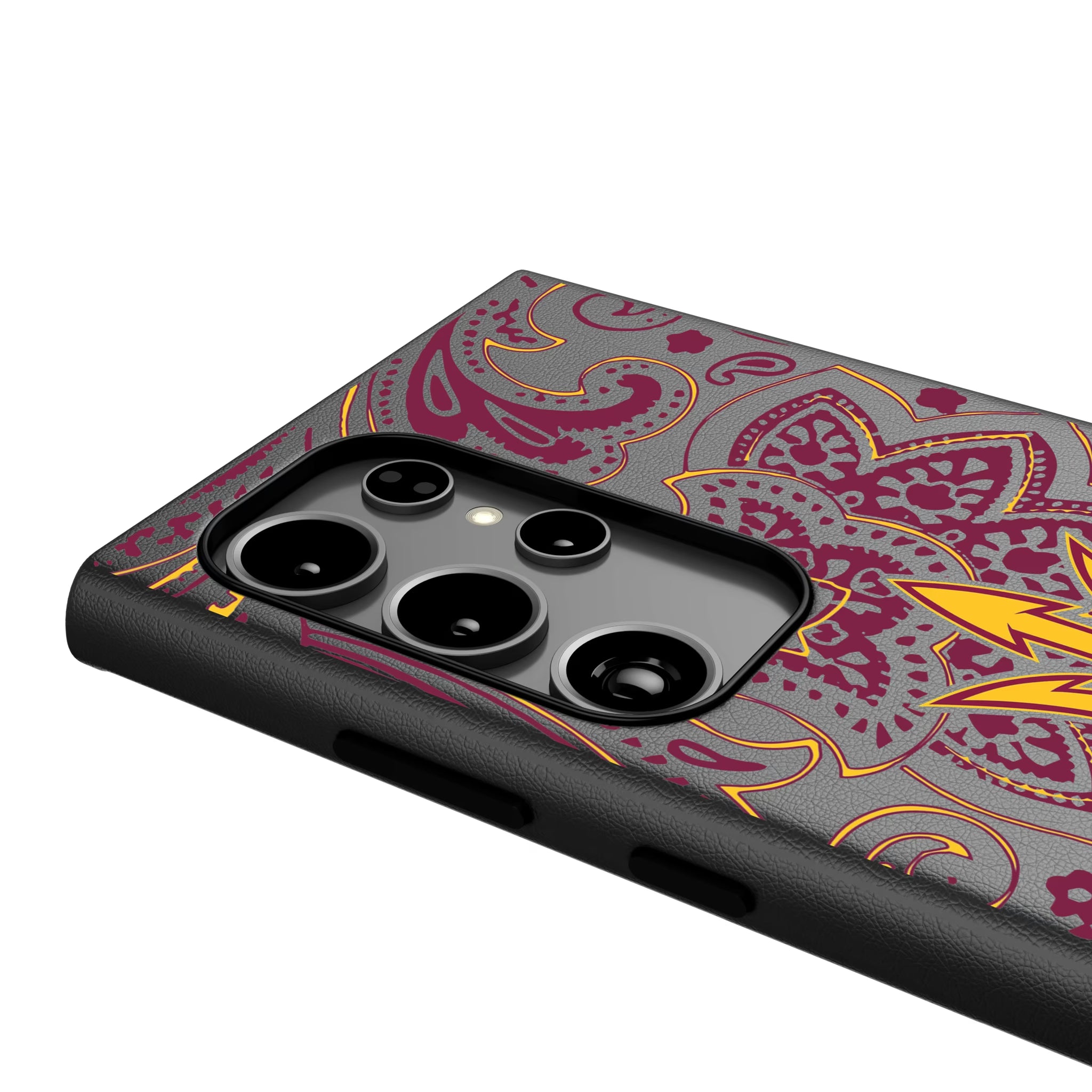 Arizona State University Sun Devils Paisley Galaxy MagSafe Compatible Phone Case for Samsung Galaxy - Detail
