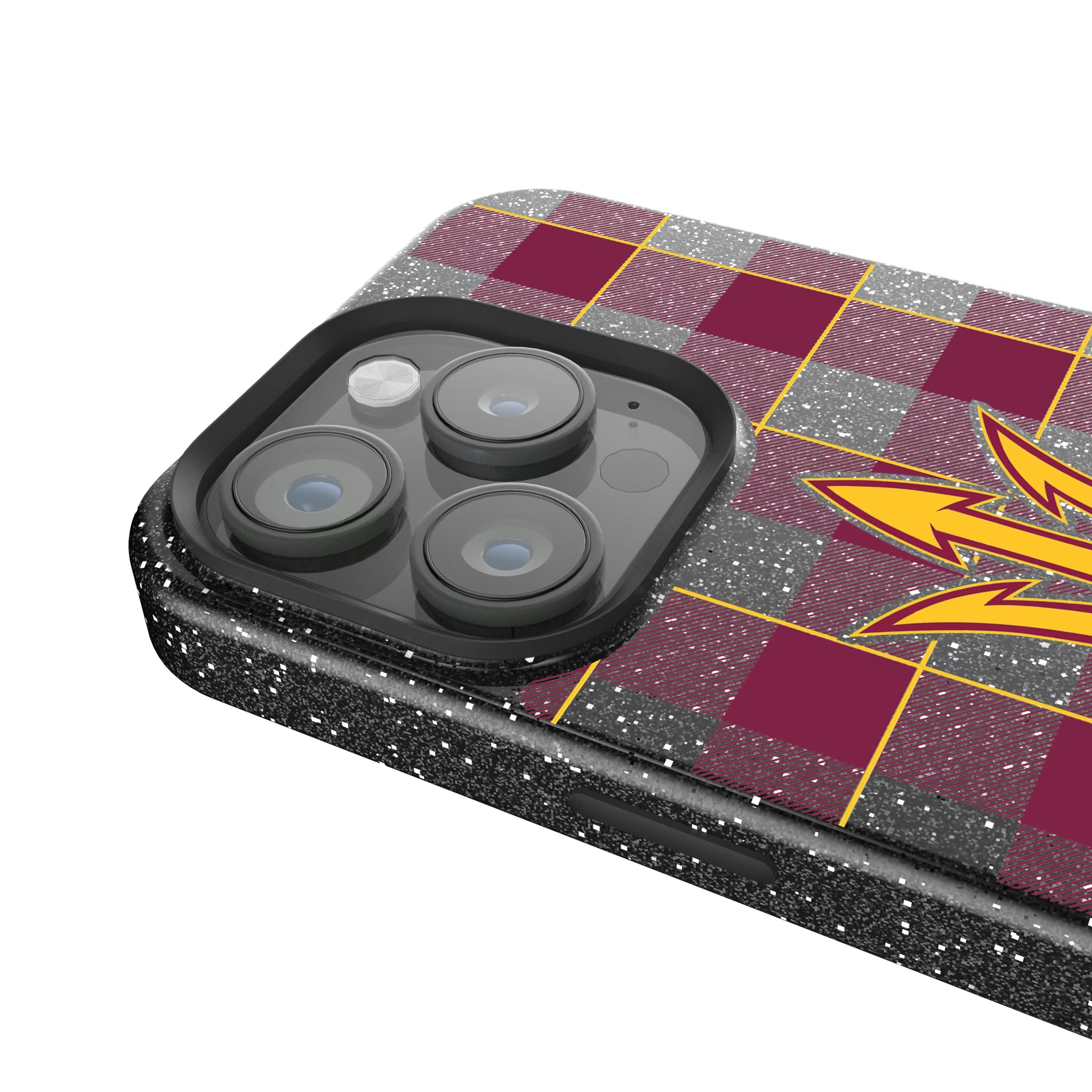 Arizona State University Sun Devils Plaid iPhone Bling Phone Case for Apple iPhone - Detail