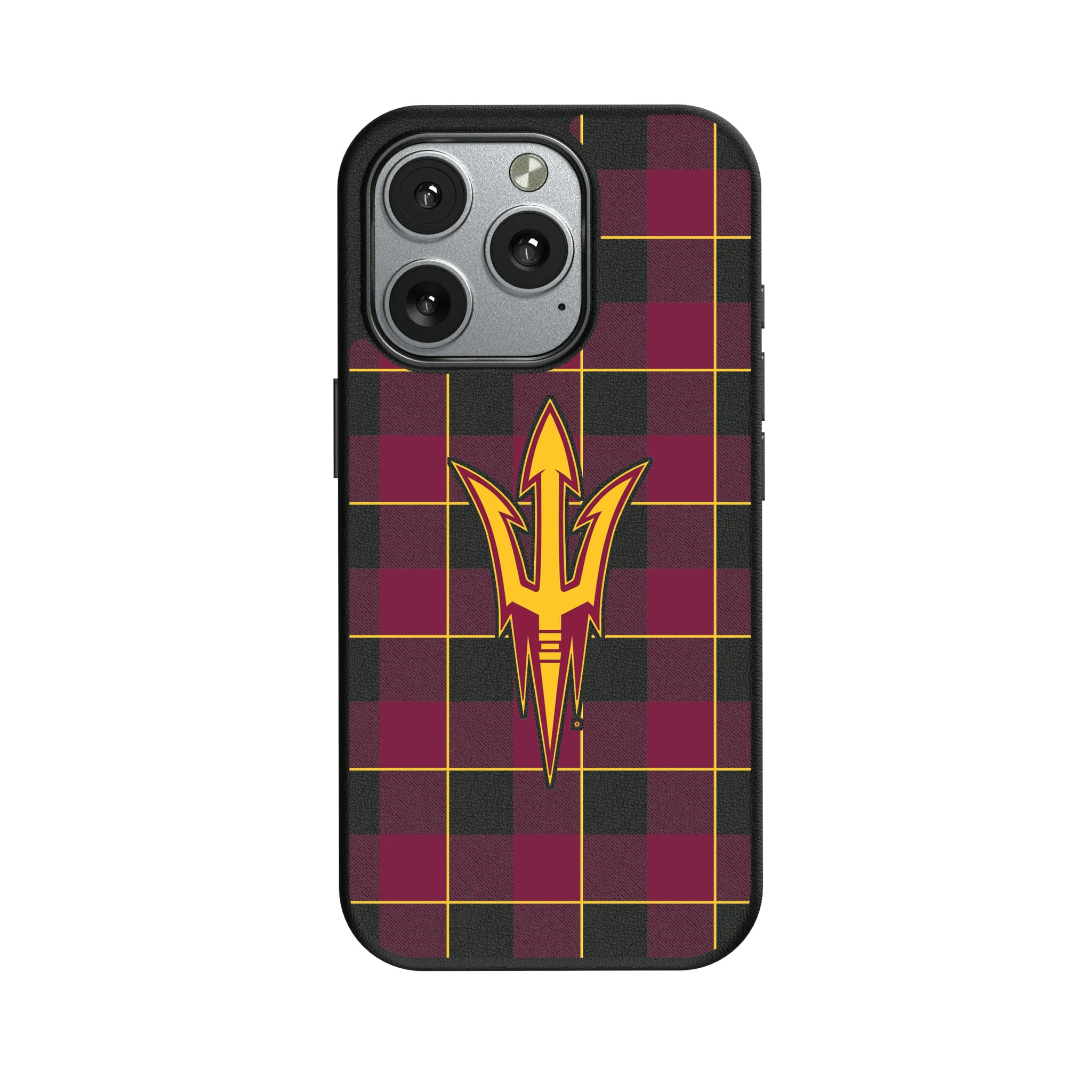 Arizona State University Sun Devils Plaid iPhone MagSafe Compatible Phone Case for Apple iPhone