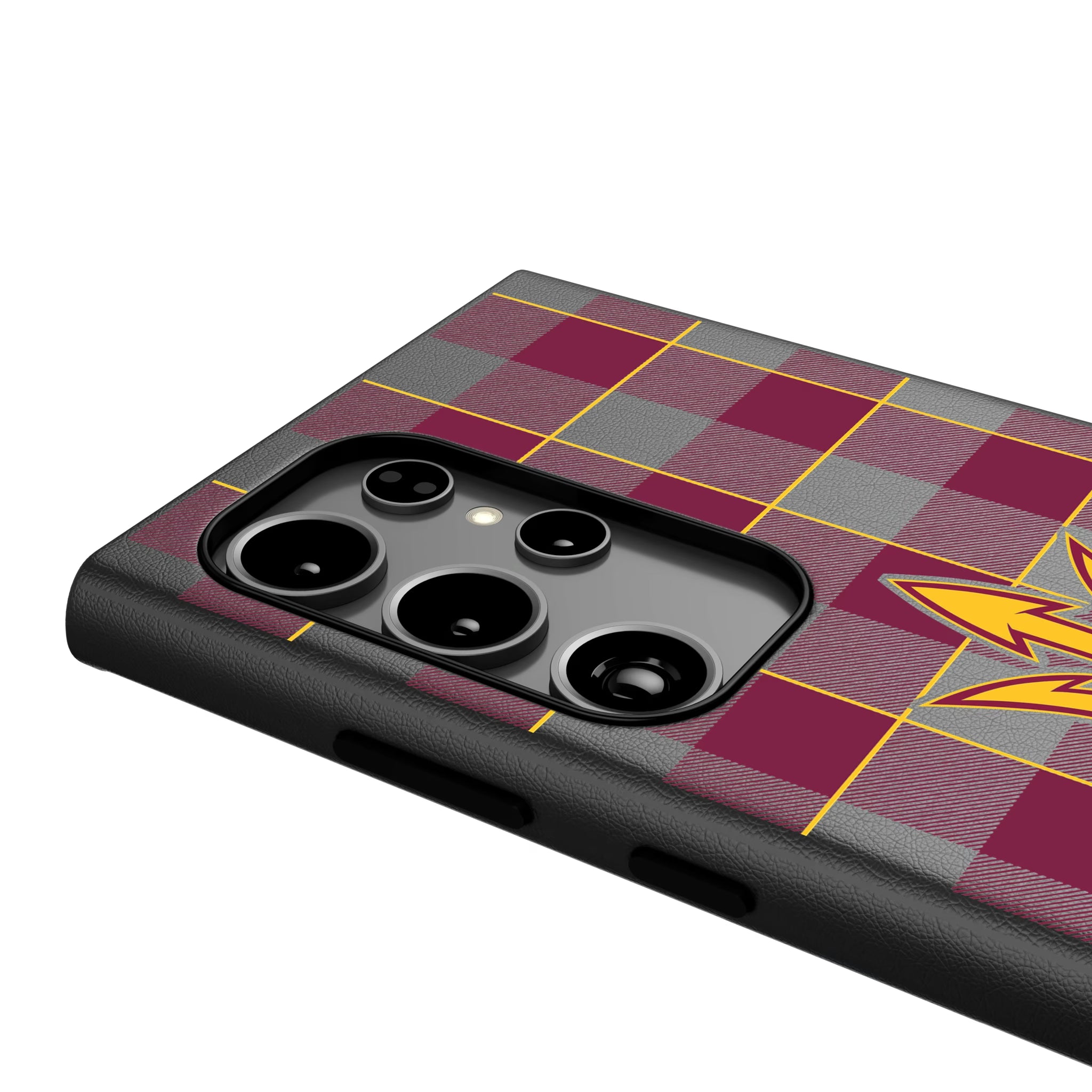 Arizona State University Sun Devils Plaid Galaxy MagSafe Compatible Phone Case for Samsung Galaxy - Detail