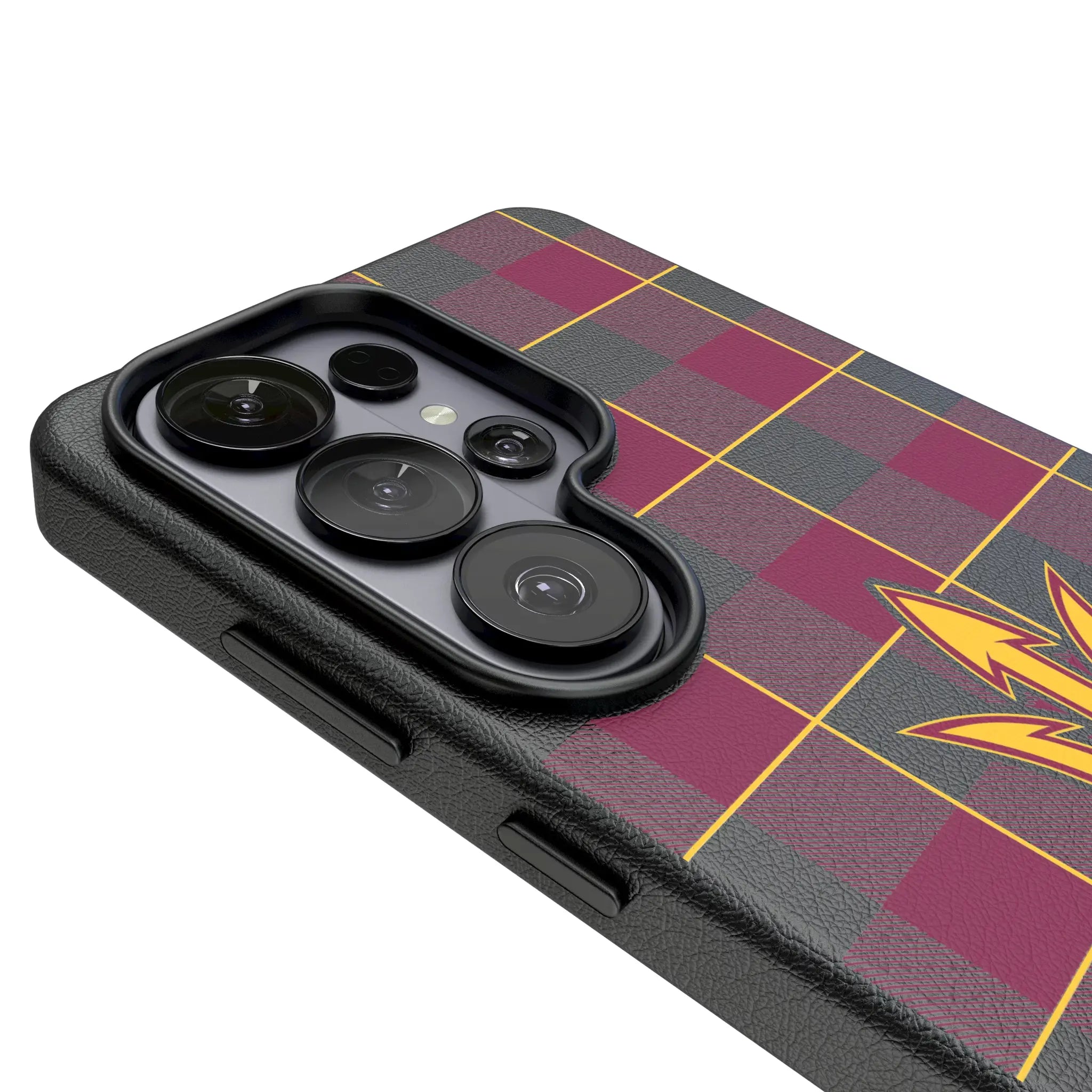 Arizona State University Sun Devils Plaid Galaxy MagSafe Compatible Phone Case for Samsung Galaxy - Detail#Device_Galaxy S26 Ultra