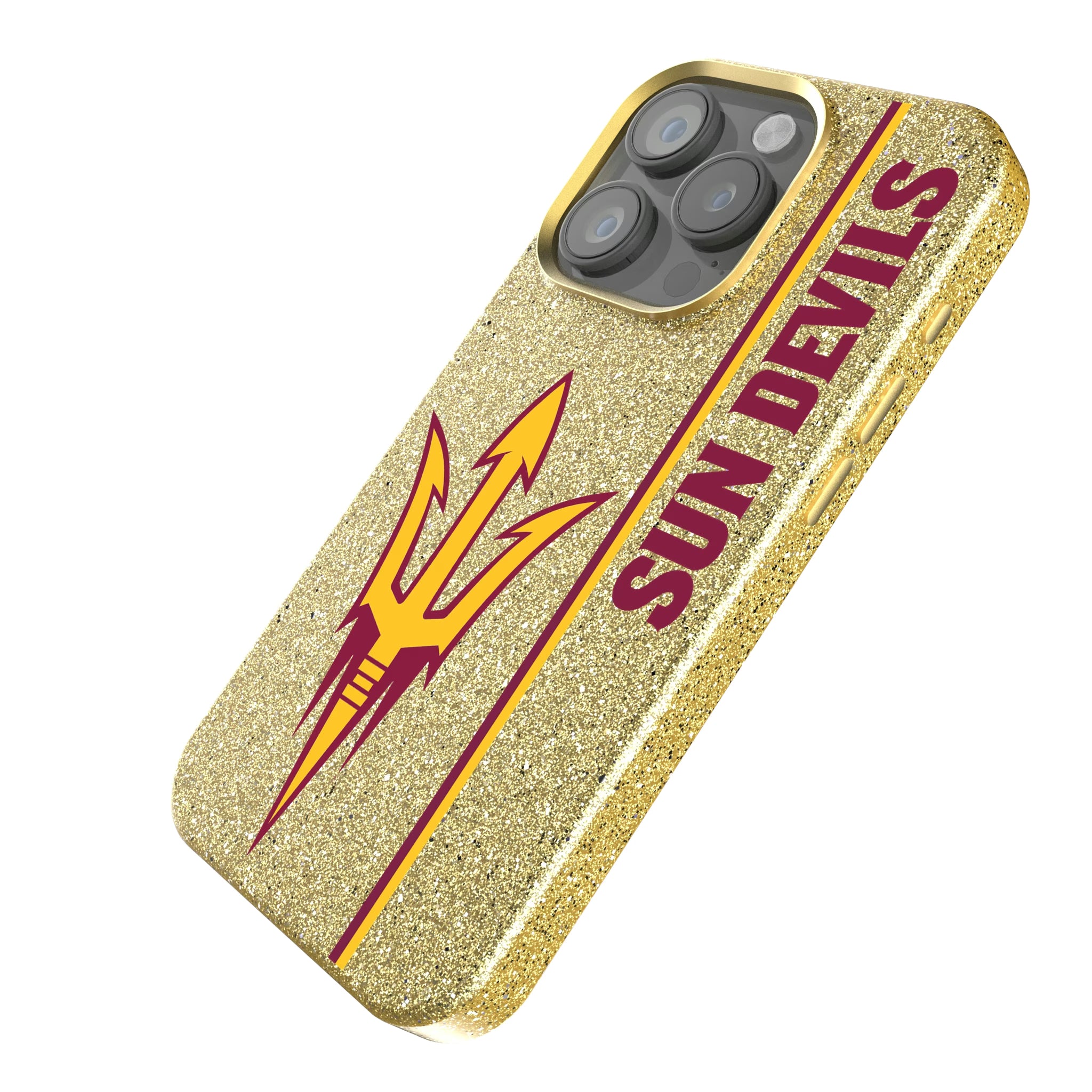 Arizona State University Sun Devils Sidebar iPhone Bling Phone Case for Apple iPhone - Isometric View