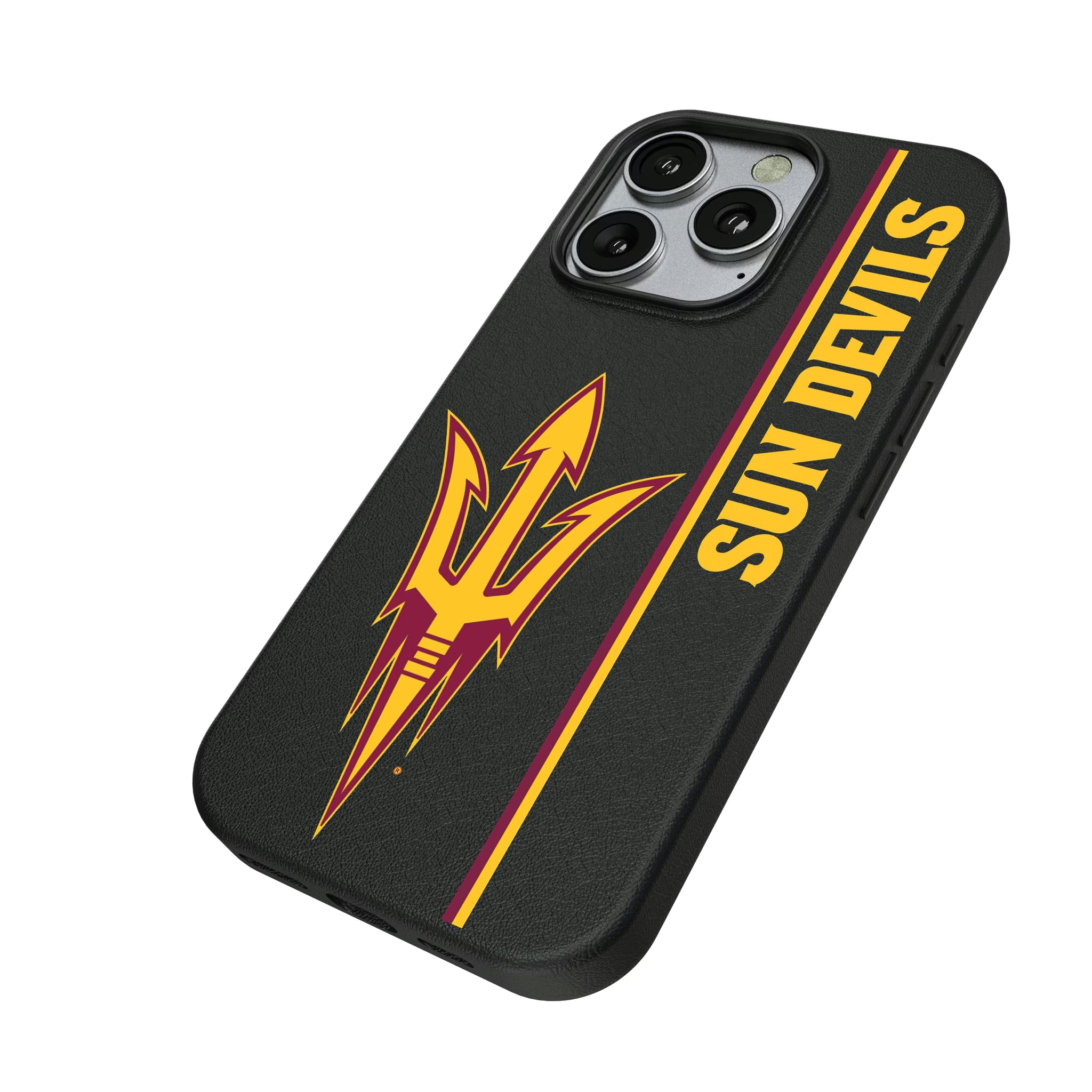 Arizona State University Sun Devils Sidebar iPhone MagSafe Compatible Phone Case for Apple iPhone - Isometric View
