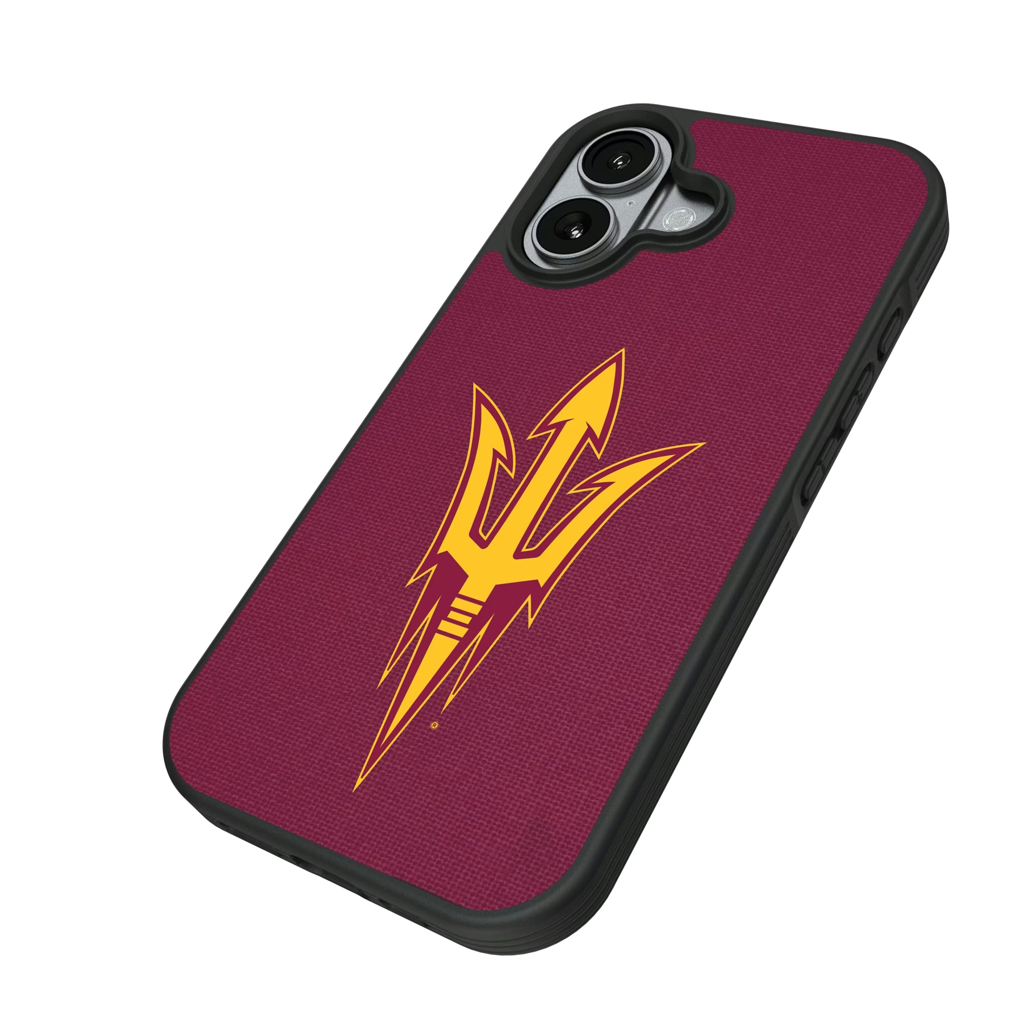 Arizona State University Sun Devils Solid iPhone Bump Phone Case for Apple iPhone - Isometric View#Device_iPhone 17
