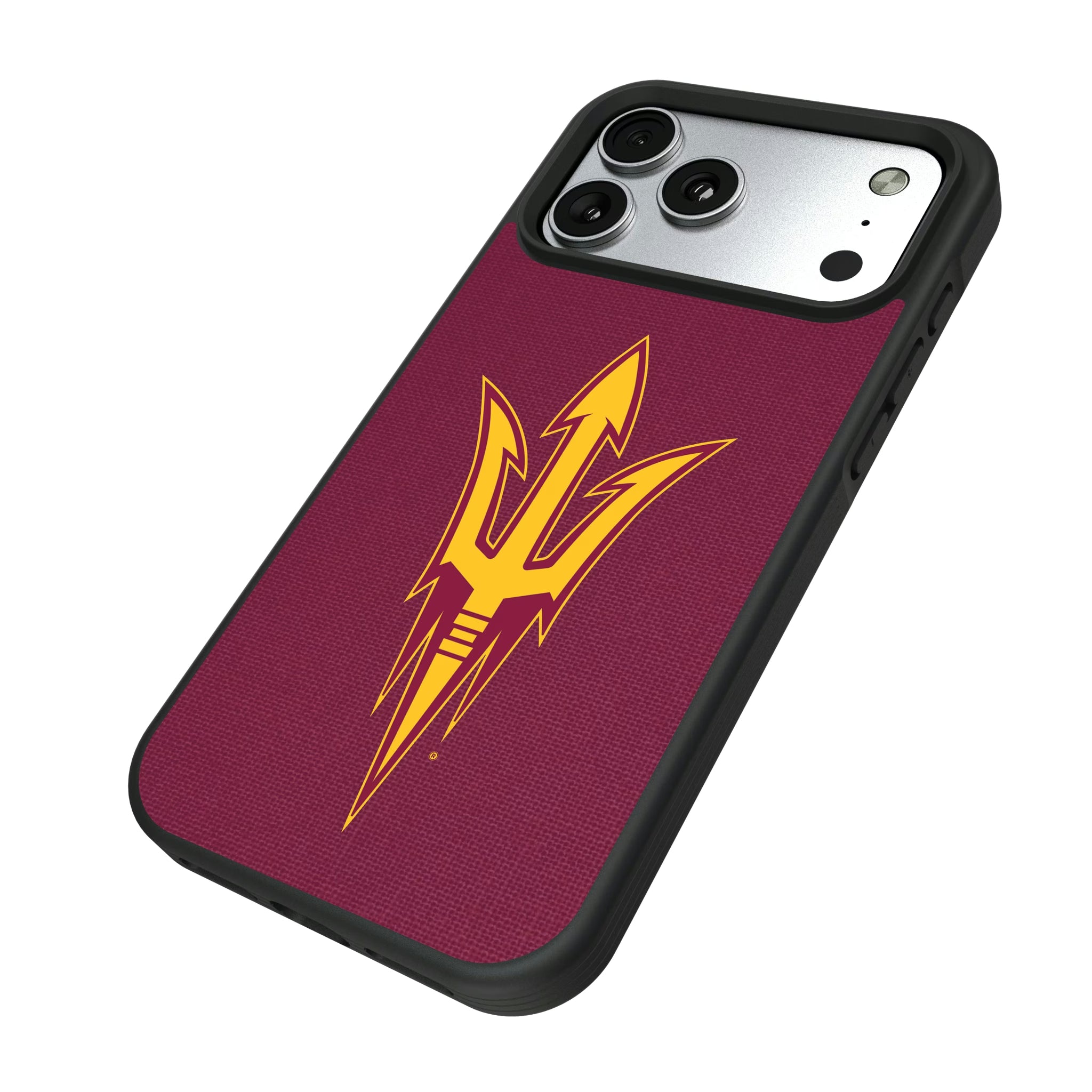 Arizona State University Sun Devils Solid iPhone Bump Phone Case for Apple iPhone - Isometric View#Device_iPhone 17 Pro Max