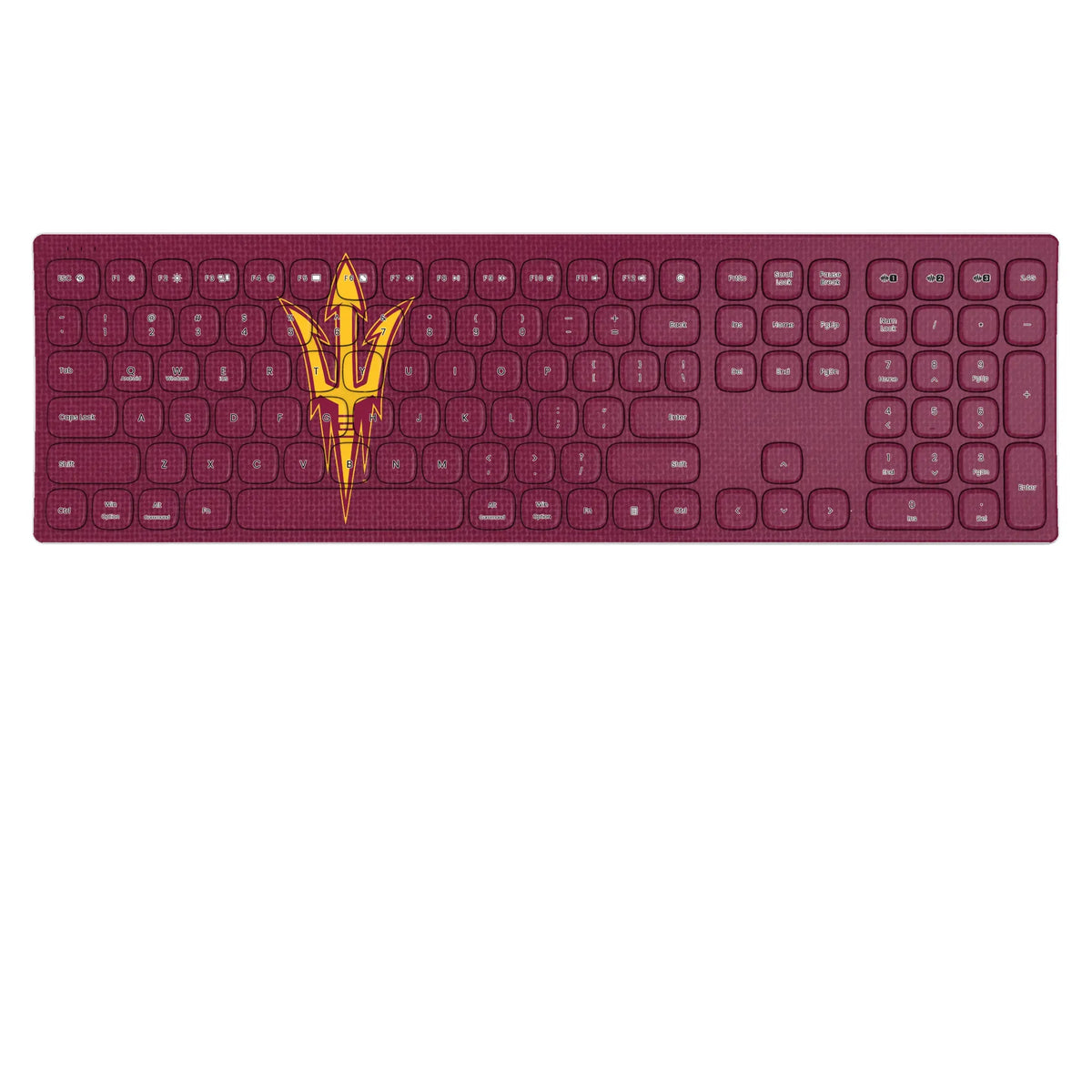 Arizona State University Sun Devils Solid KKB605 Curved Wireless Keyboard