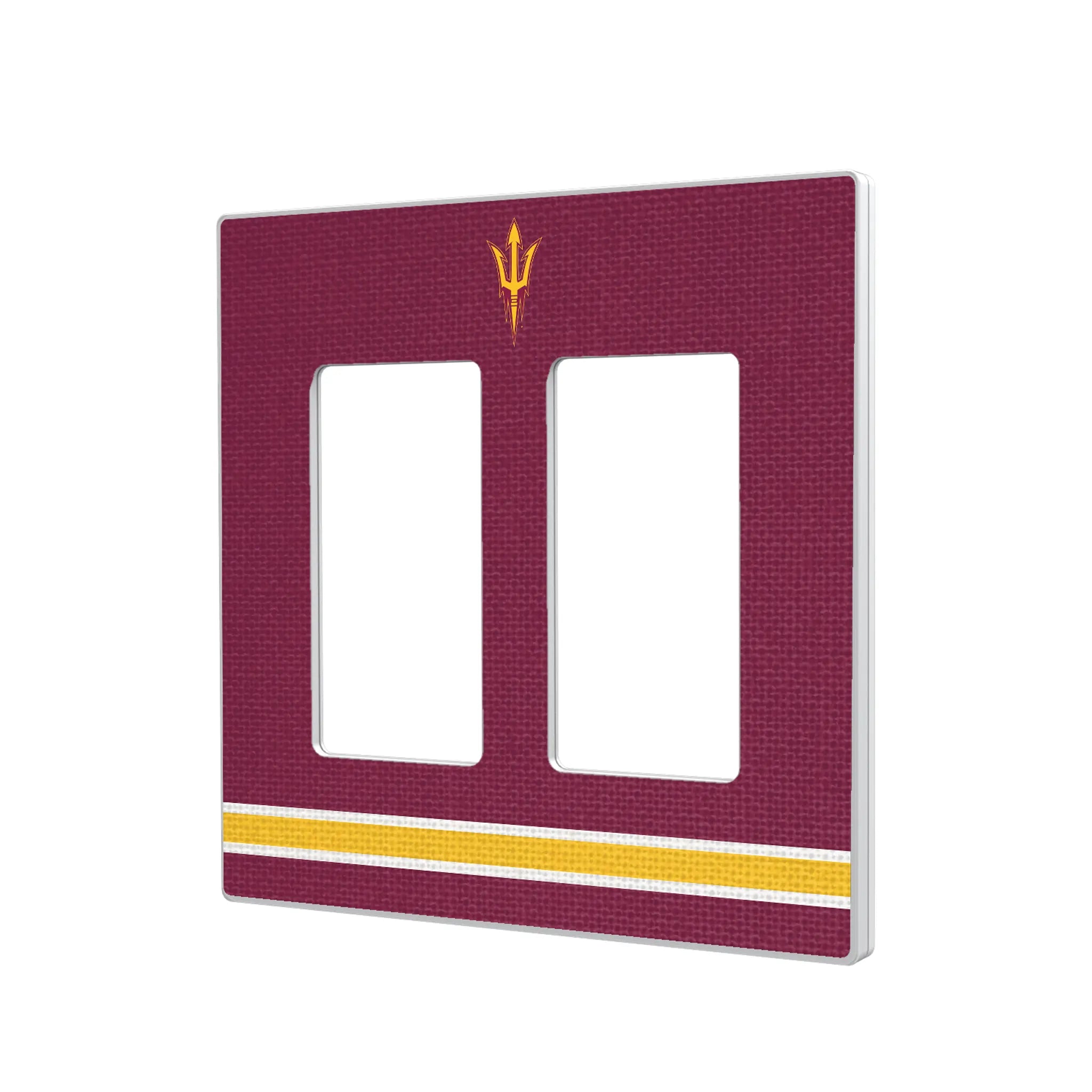 Arizona State University Sun Devils Stripe Hidden-Screw Light Switch Plate#Style_Double Rocker