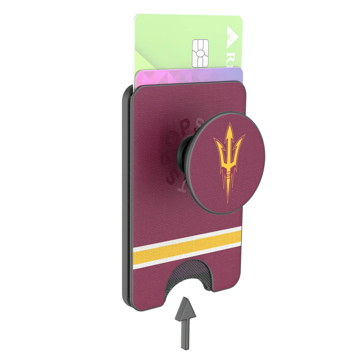 Arizona State University Sun Devils Stripe Popsockets Wallet Magnetic - Detail