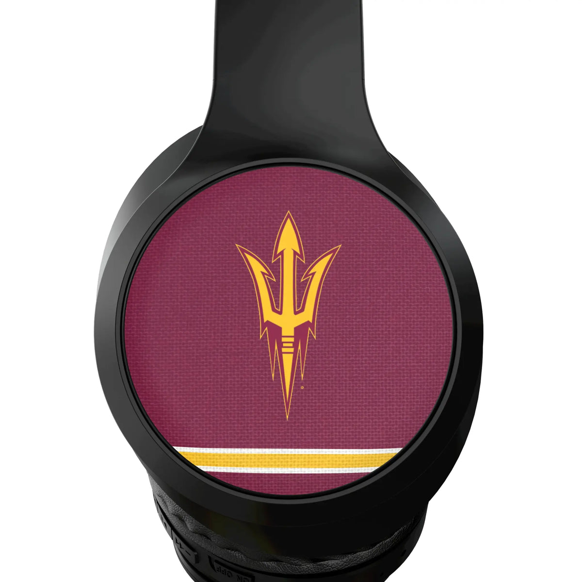 Arizona State University Sun Devils Stripe Wireless Over-Ear Headphones With Case - Detail