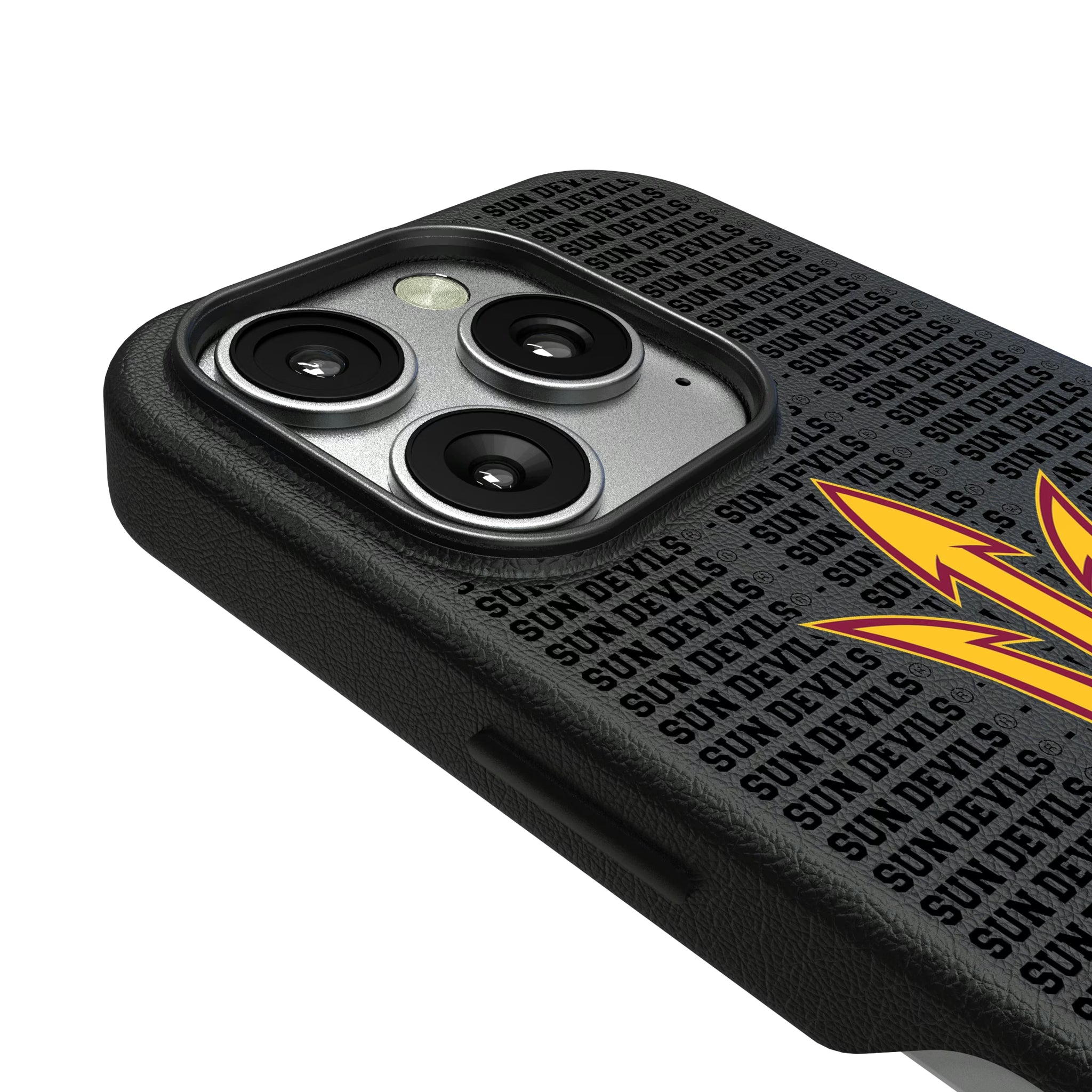 Arizona State University Sun Devils Text Backdrop iPhone MagSafe Compatible Phone Case for Apple iPhone - Detail