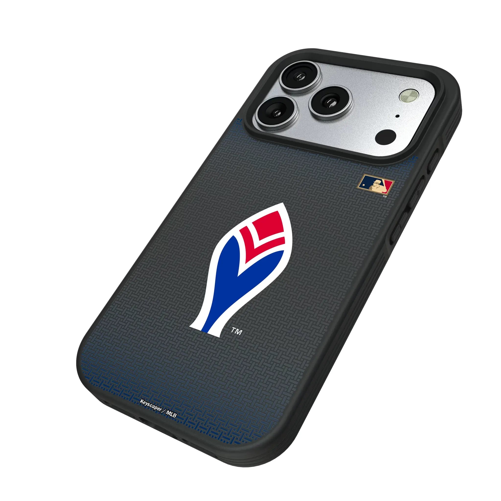 Atlanta Braves 1972-1975 - Cooperstown Collection Linen iPhone Bump Phone Case for Apple iPhone - Isometric View#Device_iPhone 17 Pro