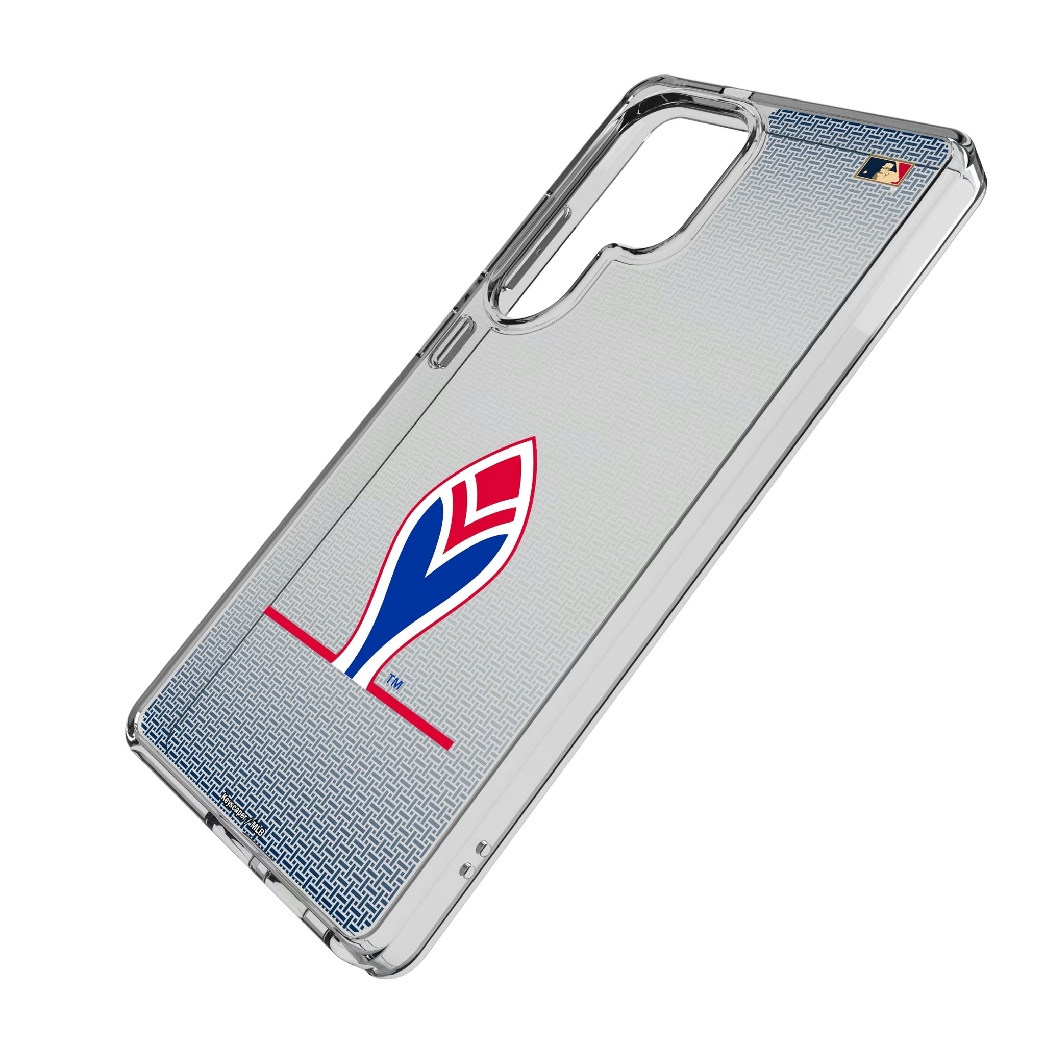 Atlanta Braves 1972-1975 - Cooperstown Collection Linen Galaxy Clear Phone Case for Samsung Galaxy - Isometric View