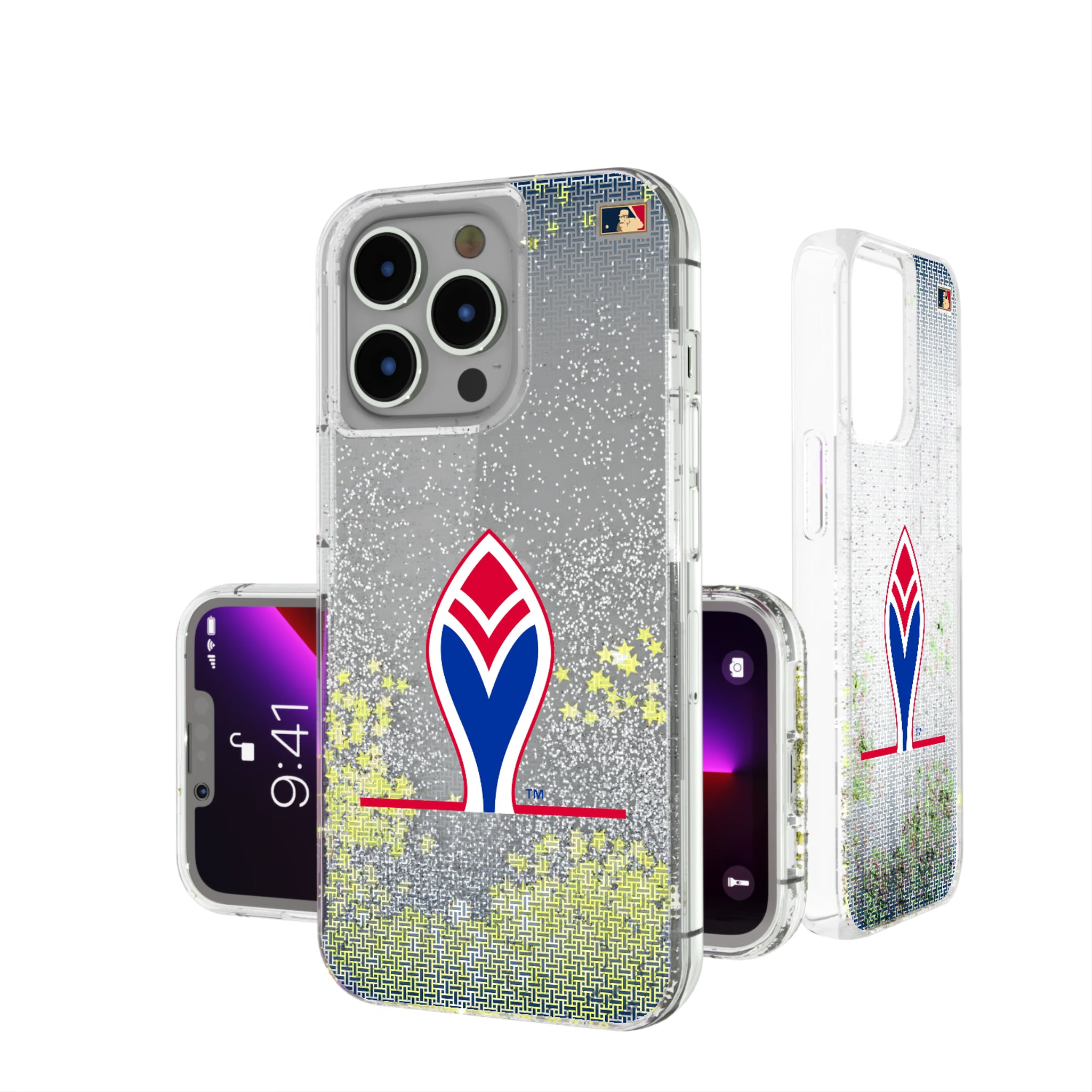 Atlanta Braves 1972-1975 - Cooperstown Collection Linen iPhone Glitter Phone Case for Apple iPhone
