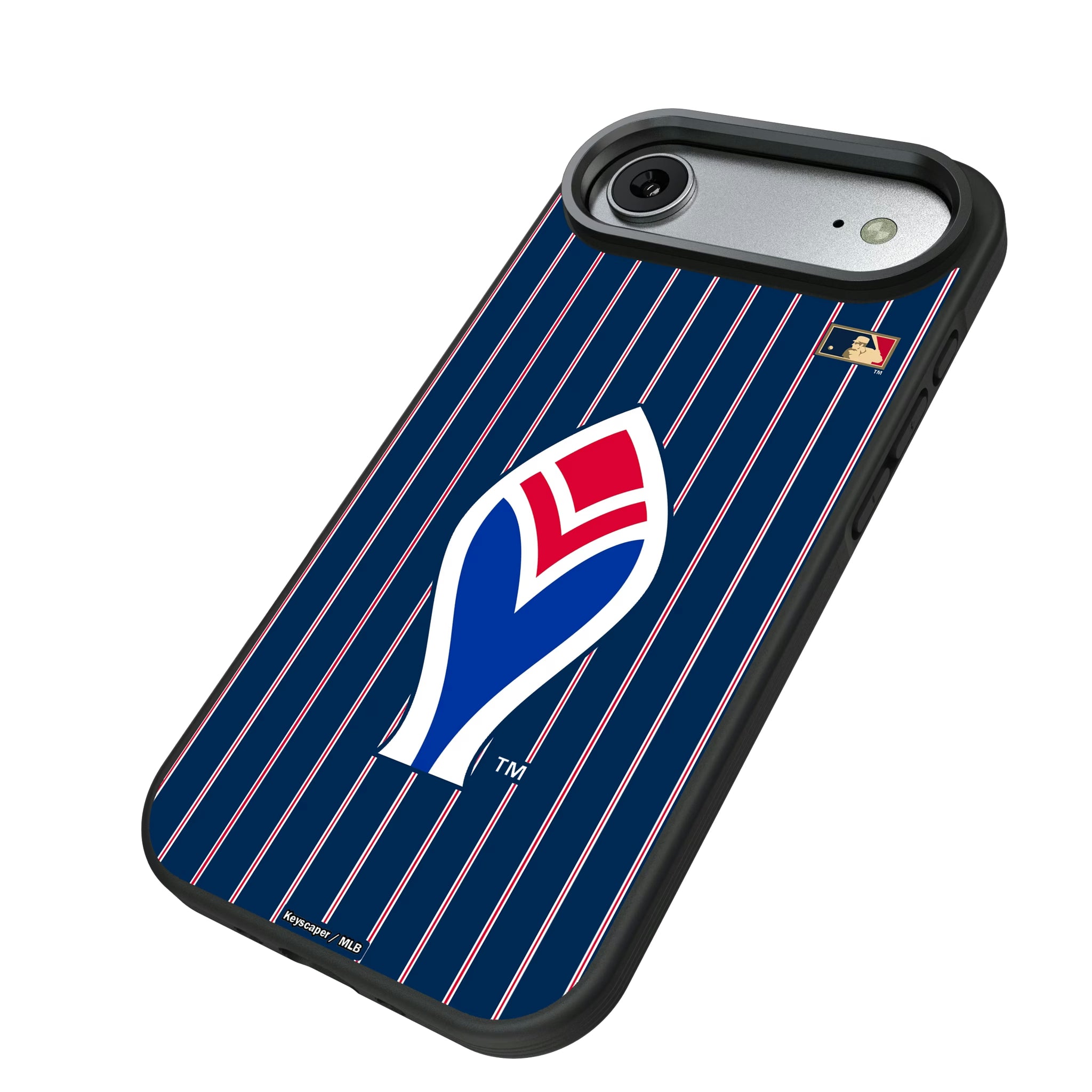 Atlanta Braves 1972-1975 - Cooperstown Collection Pinstripe iPhone Bump Phone Case for Apple iPhone - Isometric View#Device_iPhone Air